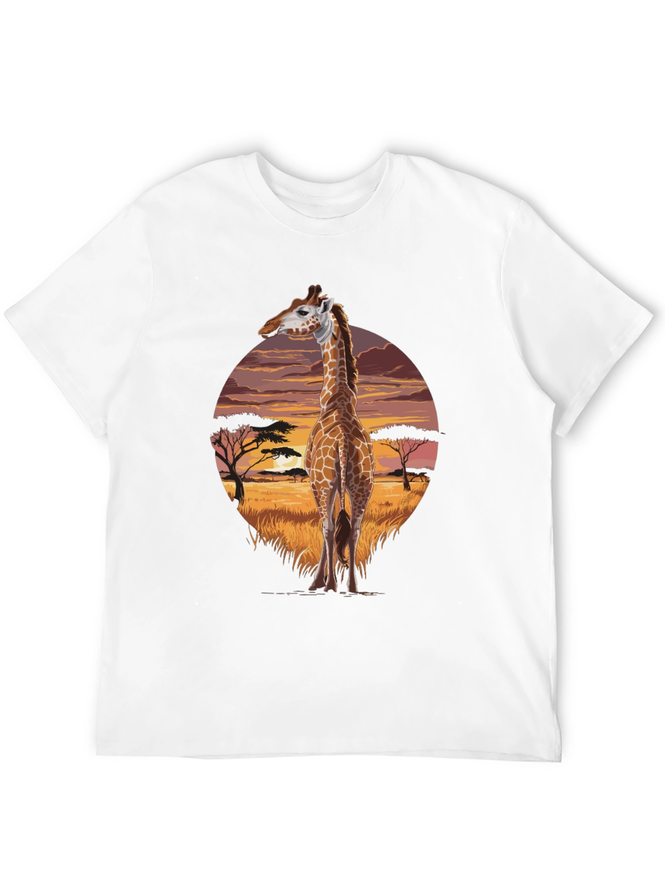 Savanna Giraffe Graphic Tee - Unique Animal Shirt