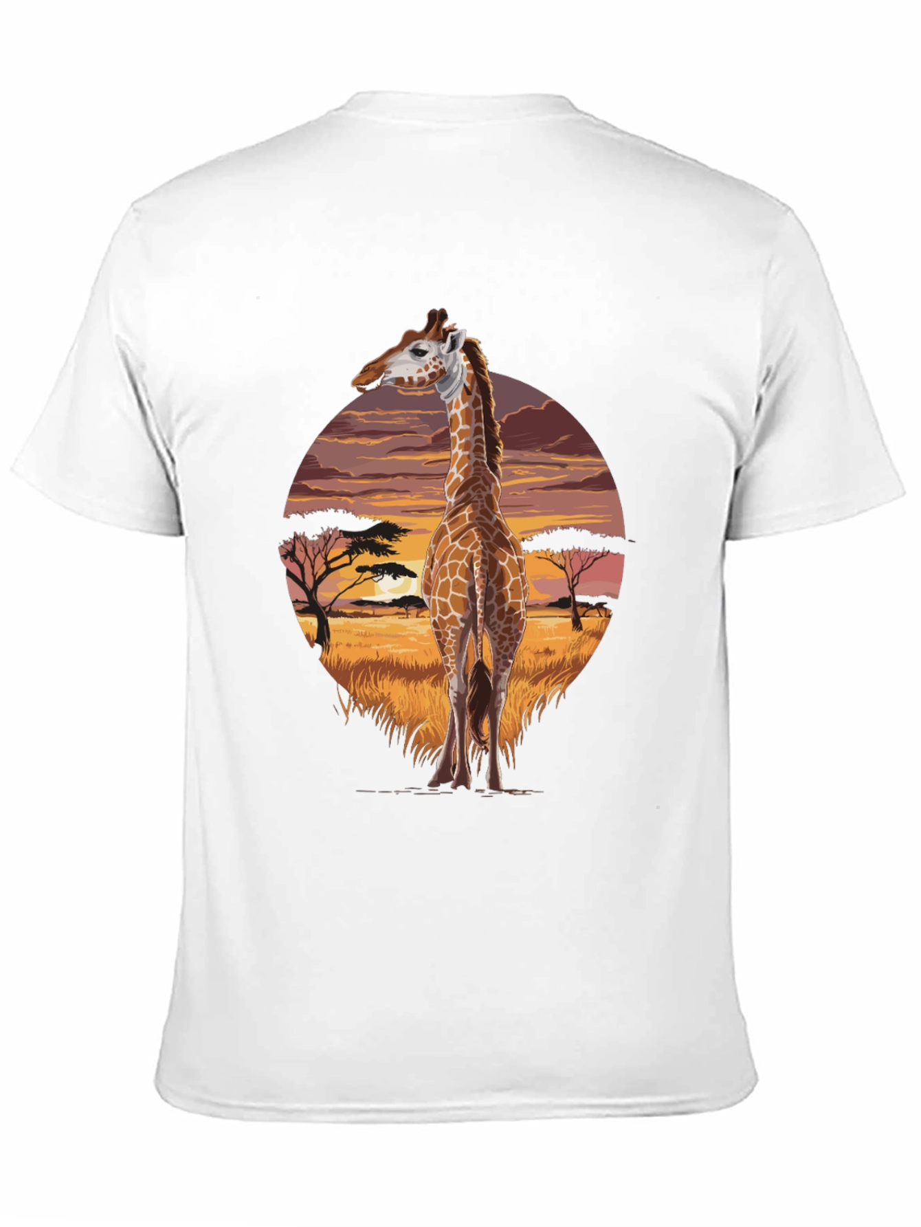Savanna Giraffe Graphic Tee - Unique Animal Shirt