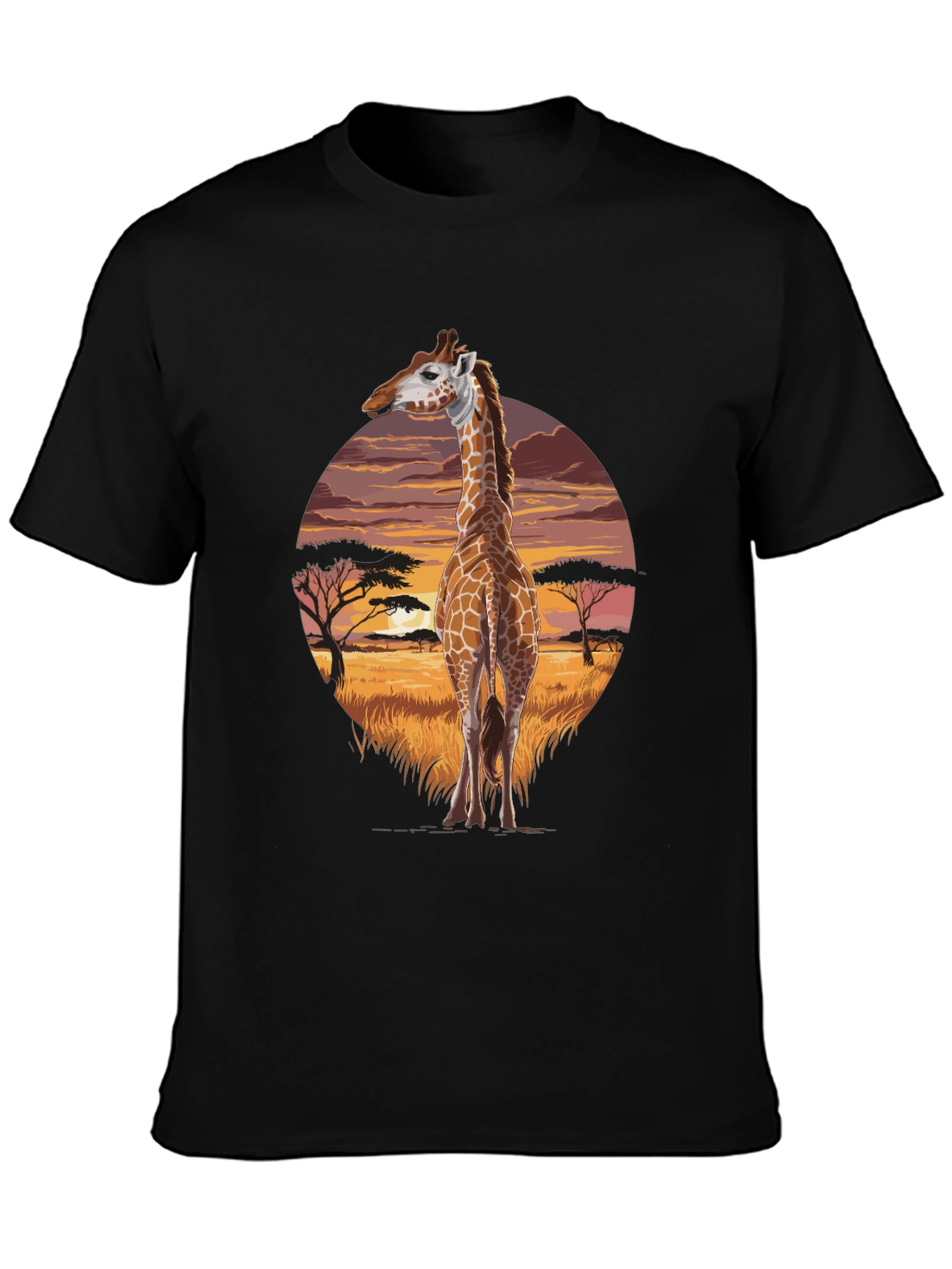 Savanna Giraffe Graphic Tee - Unique Animal Shirt