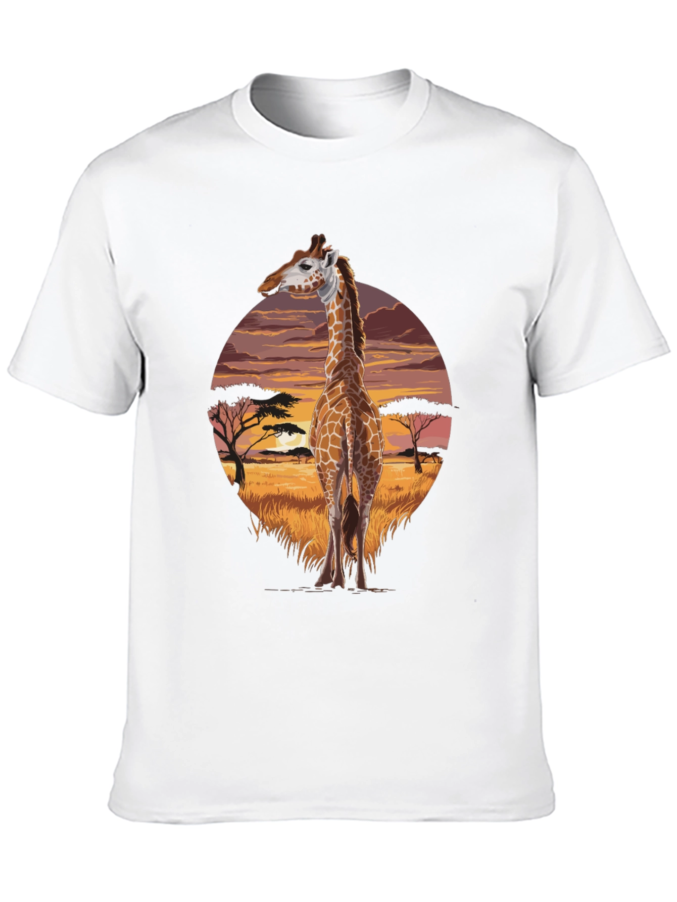 Savanna Giraffe Graphic Tee - Unique Animal Shirt