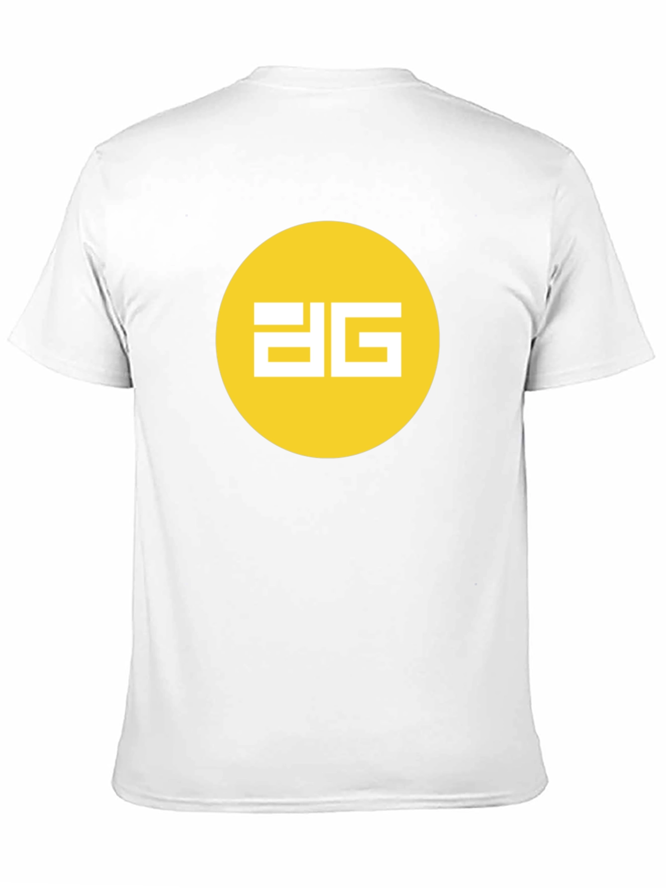 Modern Black Tee - Yellow Circle Graphic Design