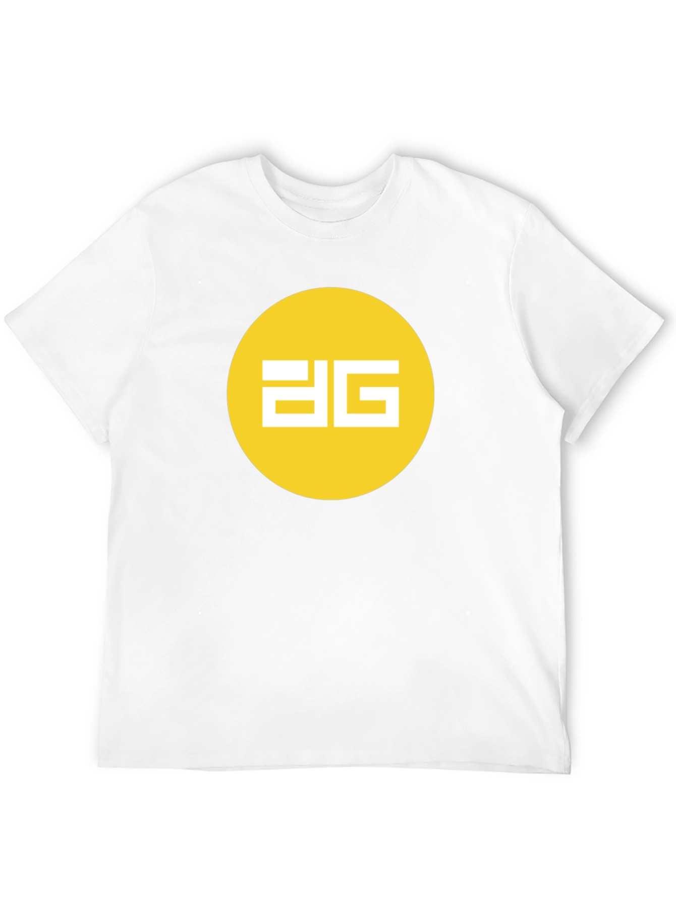 Modern Black Tee - Yellow Circle Graphic Design