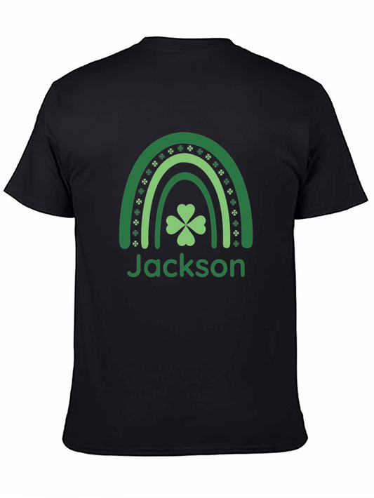 St. Patricks Day Jackson Rainbow Clover T-Shirt