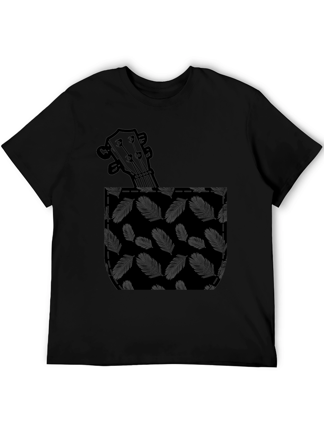 Ukulele Pocket Graphic Tee - Soft Cotton Blend