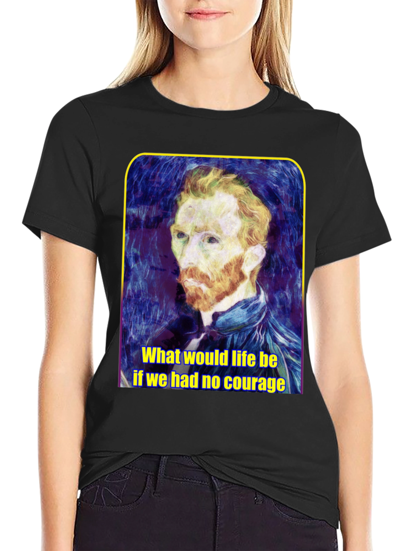 Van Gogh Courage Quote Graphic Tee