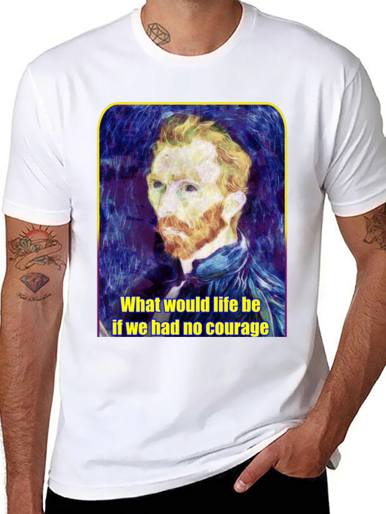 Van Gogh Courage Quote Graphic Tee