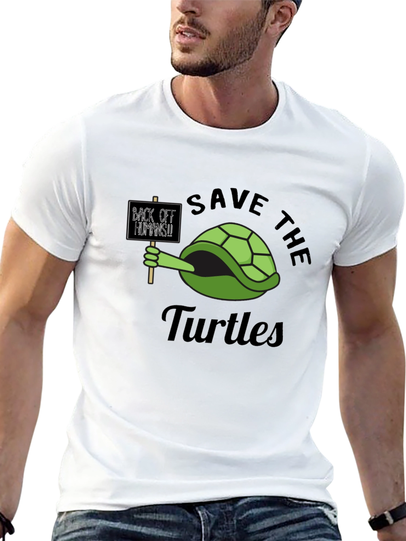 Save The Turtles Graphic T-Shirt