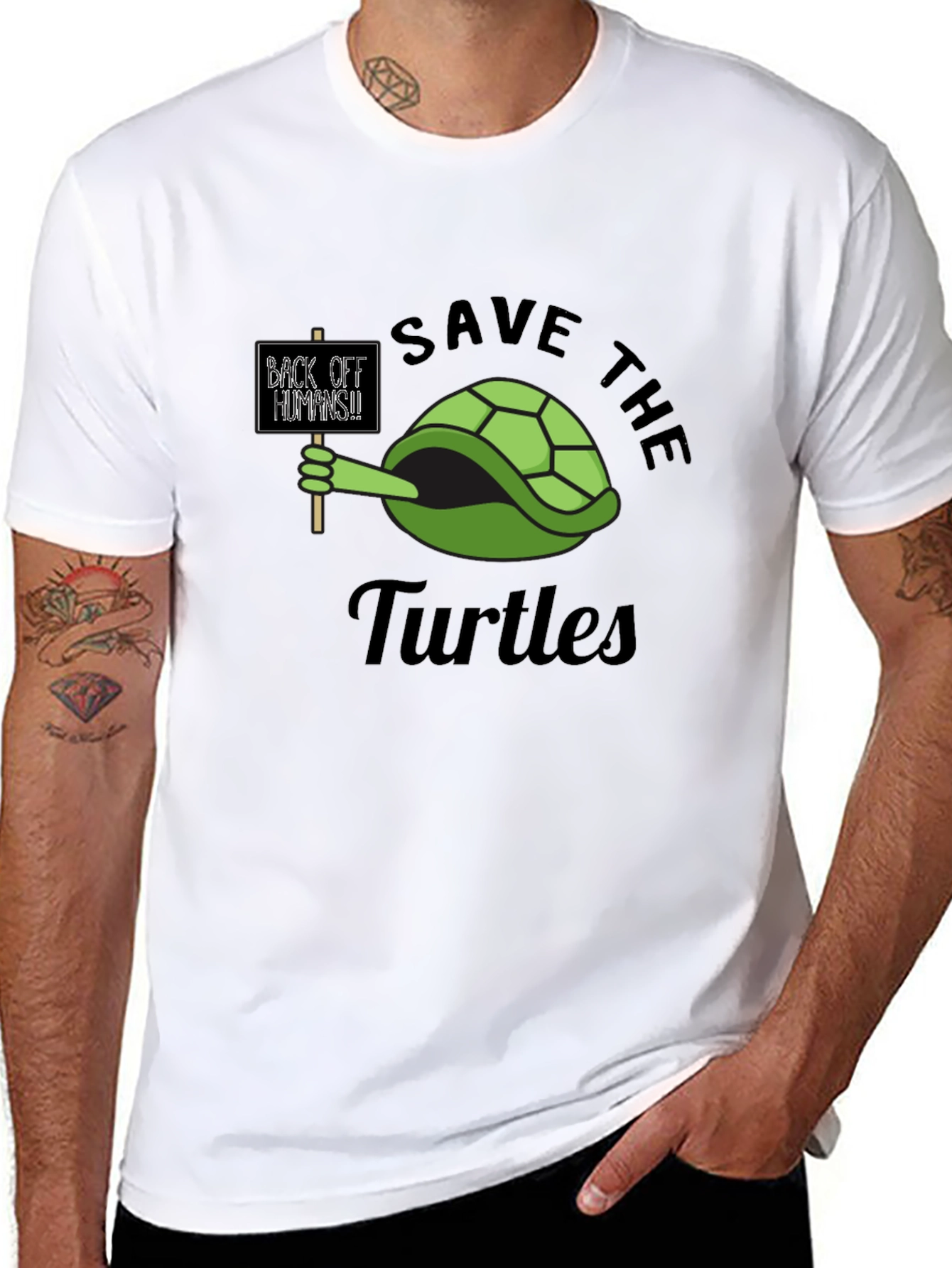 Save The Turtles Graphic T-Shirt