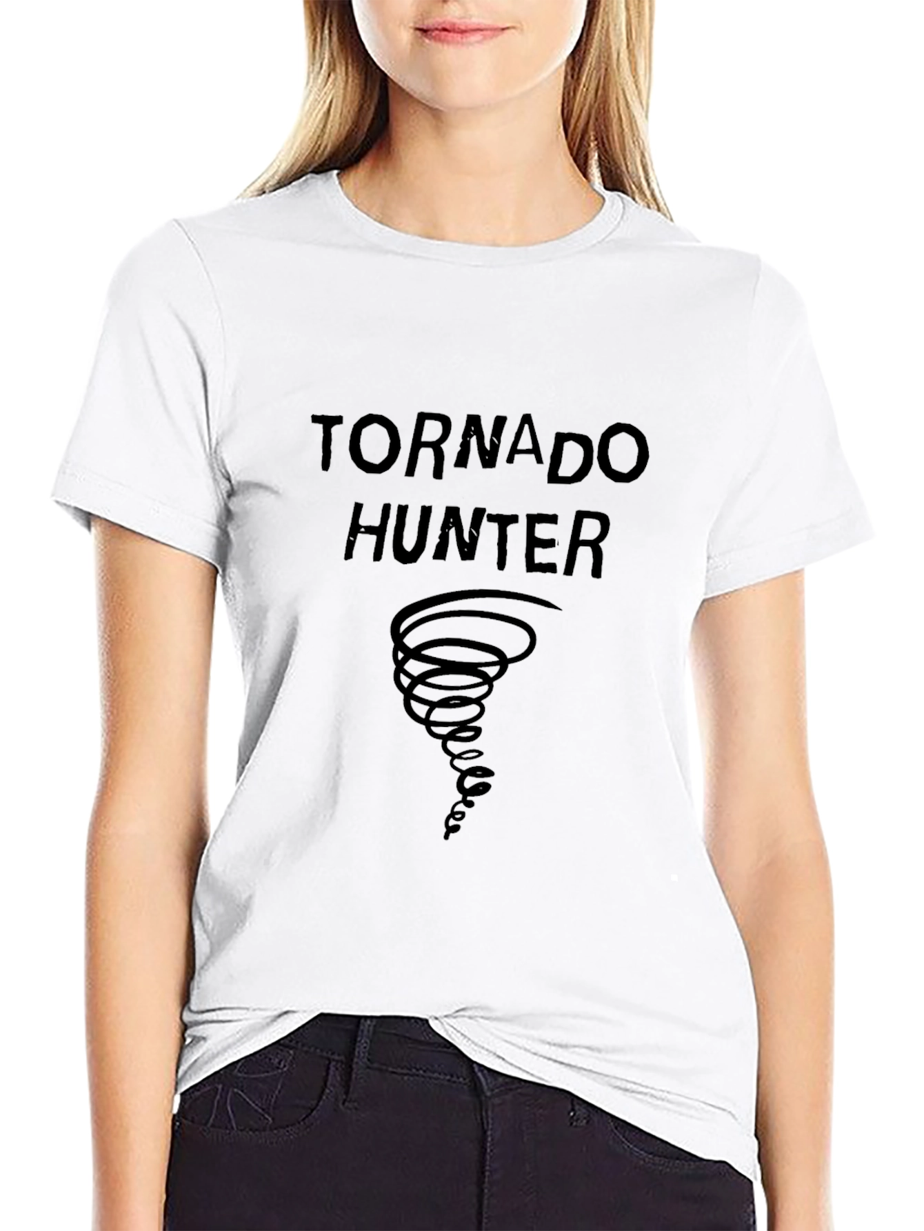 Tornado Hunter Graphic Tee - Black Cotton T-Shirt