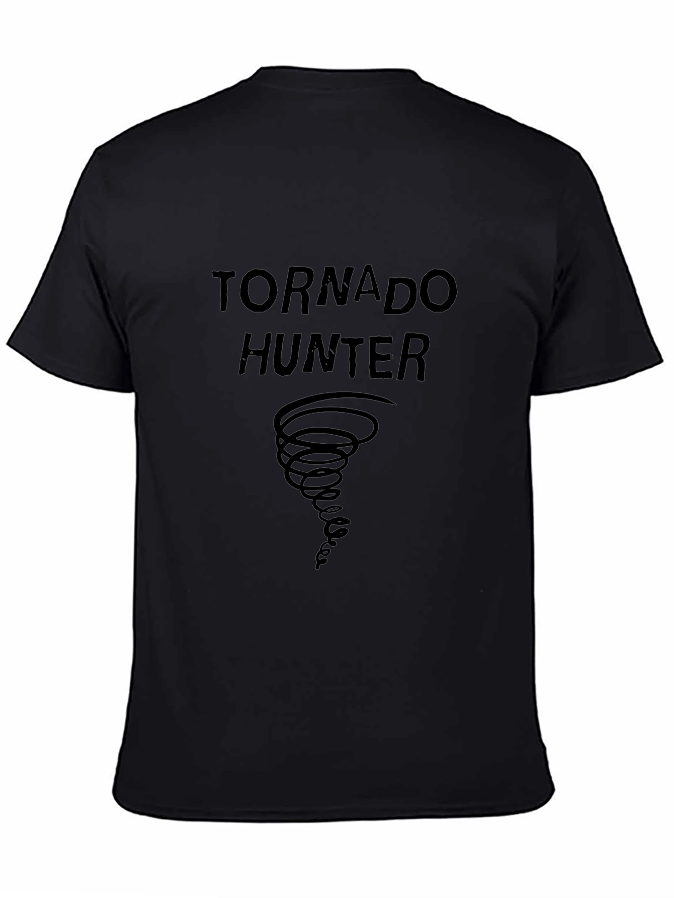 Tornado Hunter Graphic Tee - Black Cotton T-Shirt