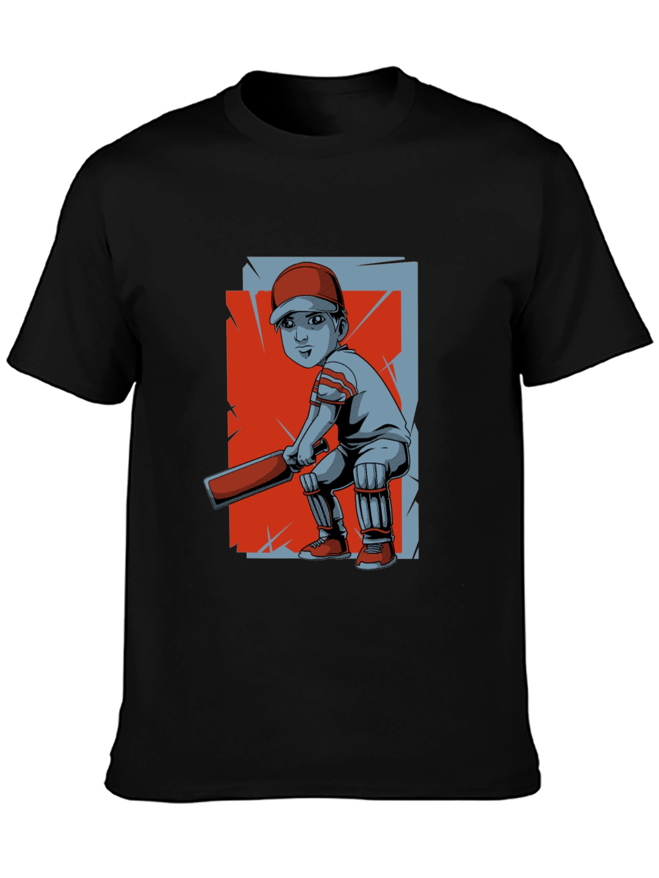 Cricket Player Graphic Tee - Trendy Sportswear