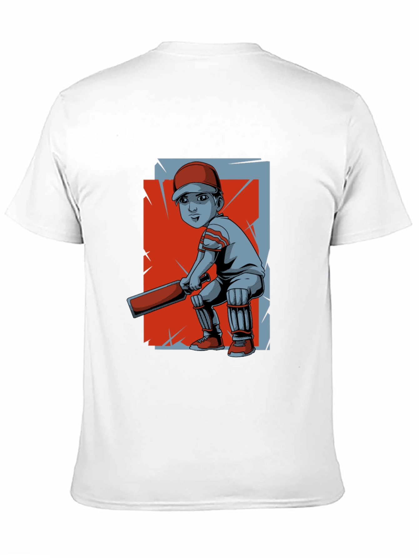 Cricket Player Graphic Tee - Trendy Sportswear