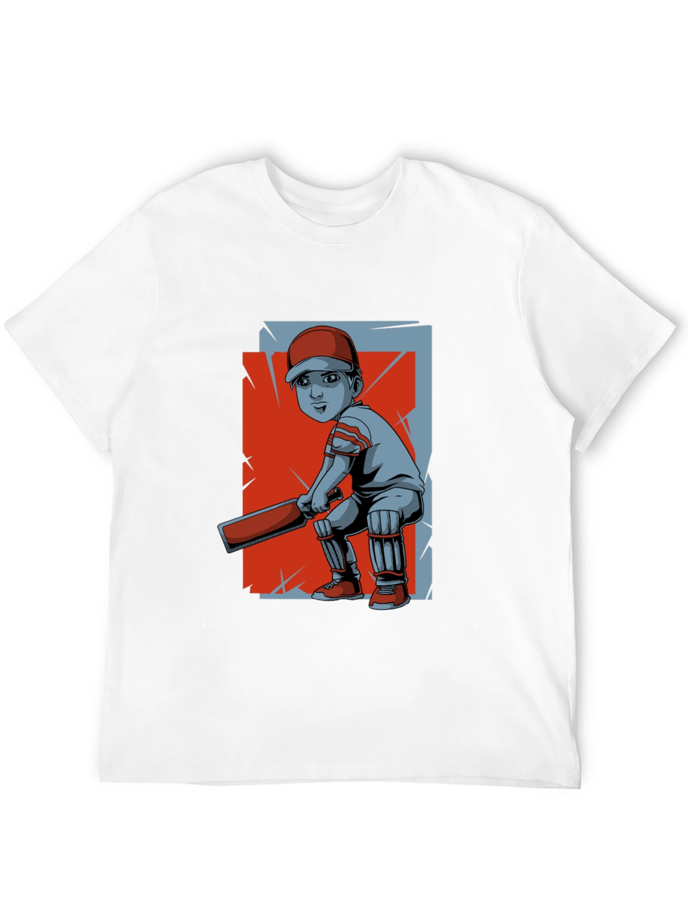 Cricket Player Graphic Tee - Trendy Sportswear