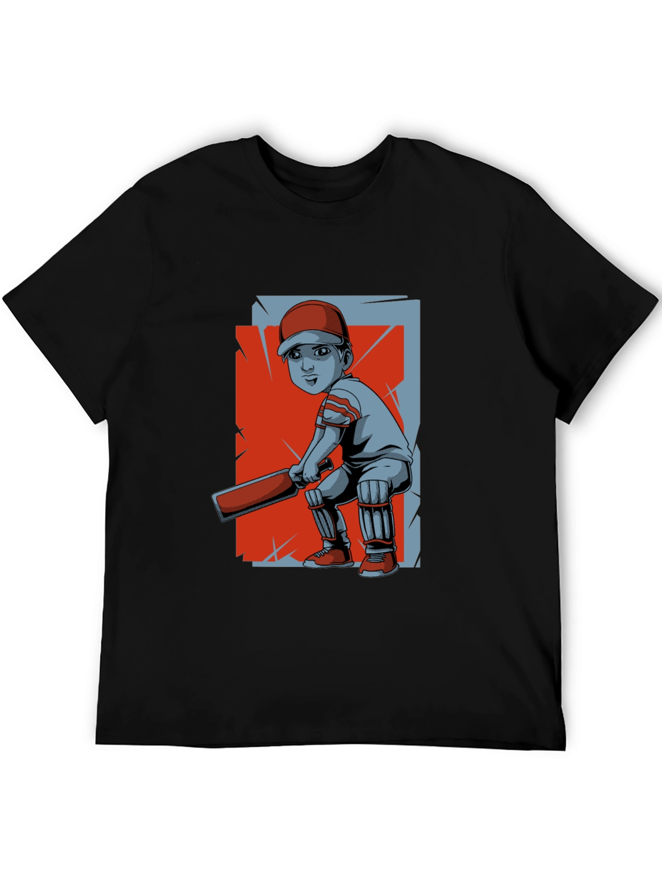 Cricket Player Graphic Tee - Trendy Sportswear