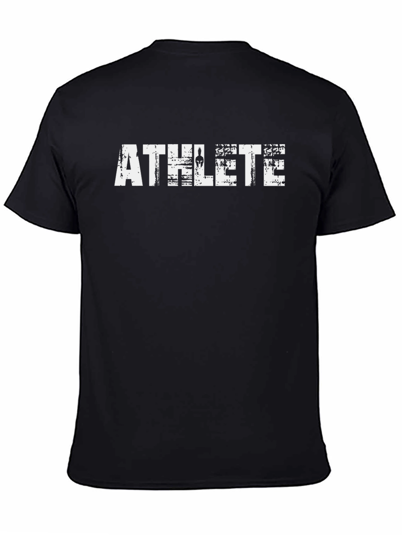Athlete Graphic Tee - Black Cotton T-Shirt