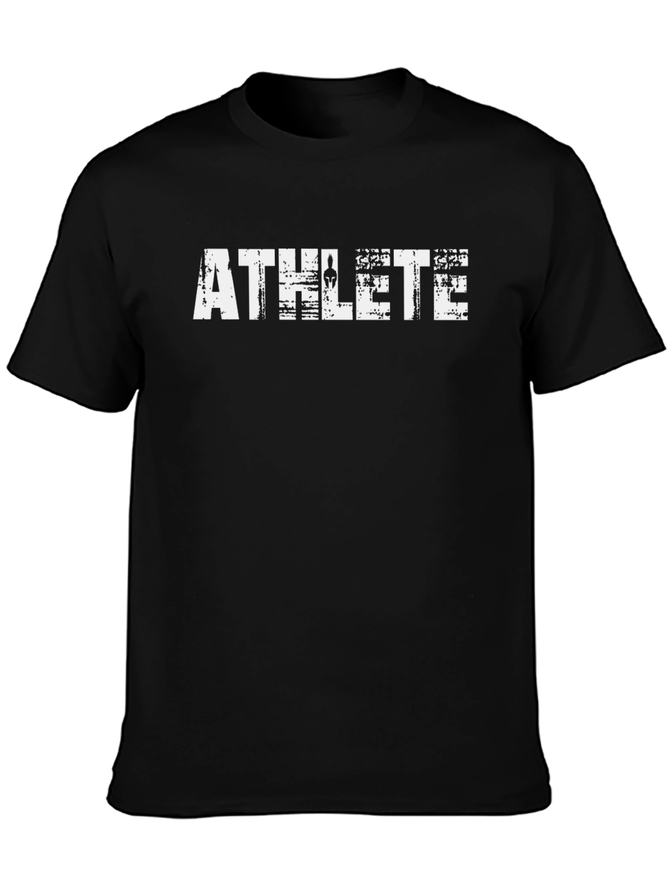 Athlete Graphic Tee - Black Cotton T-Shirt
