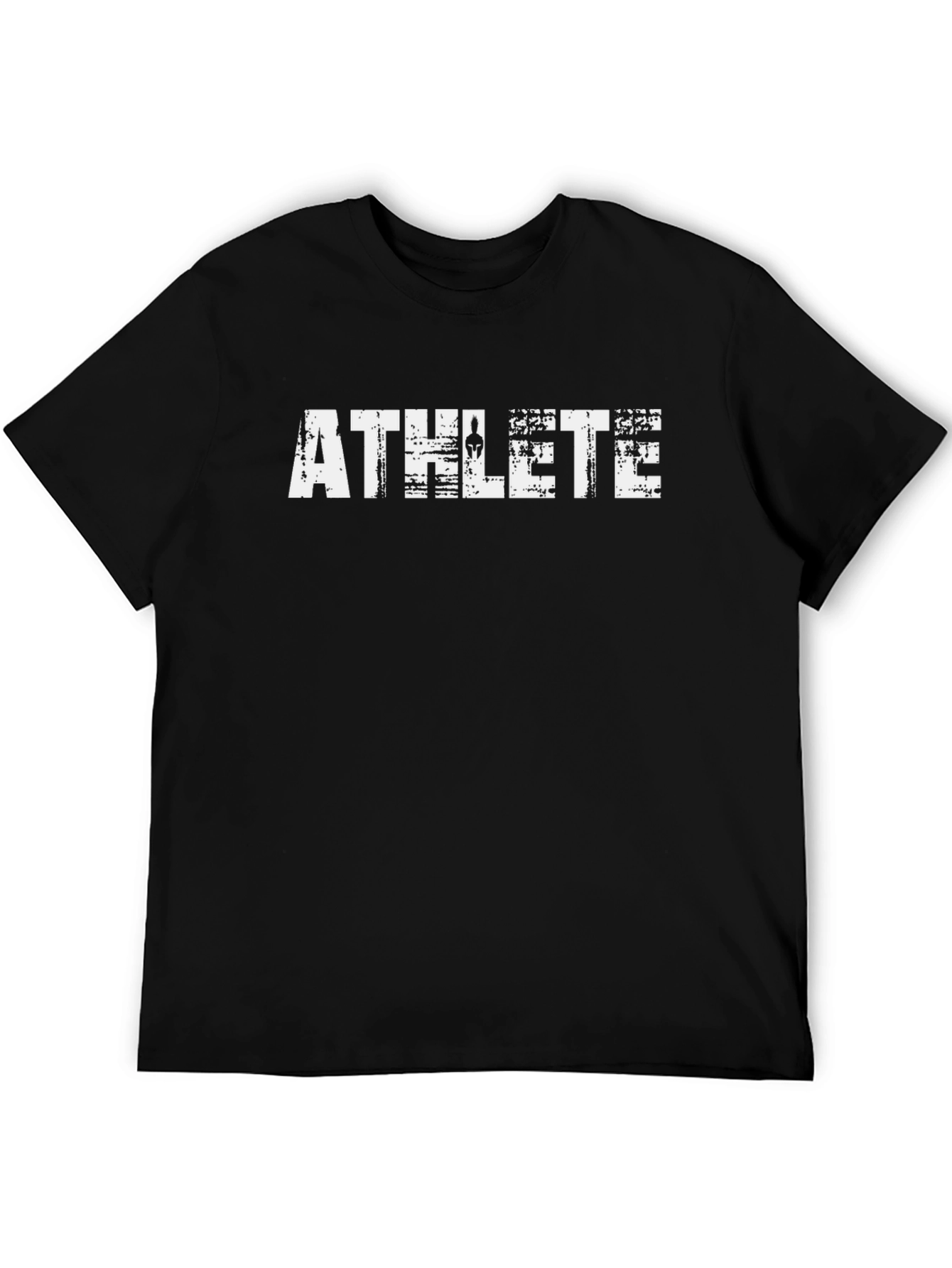 Athlete Graphic Tee - Black Cotton T-Shirt