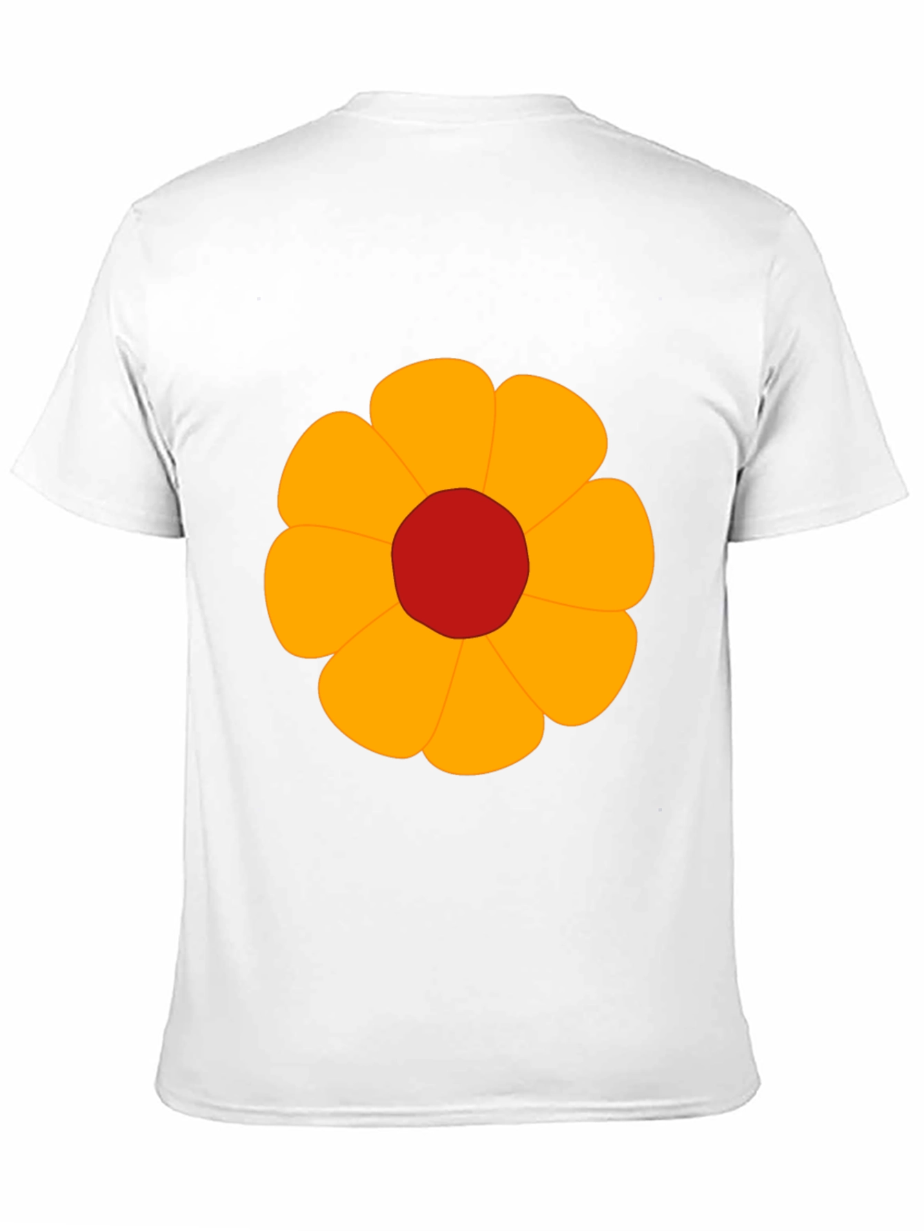 Black T-Shirt with Bold Flower Graphic