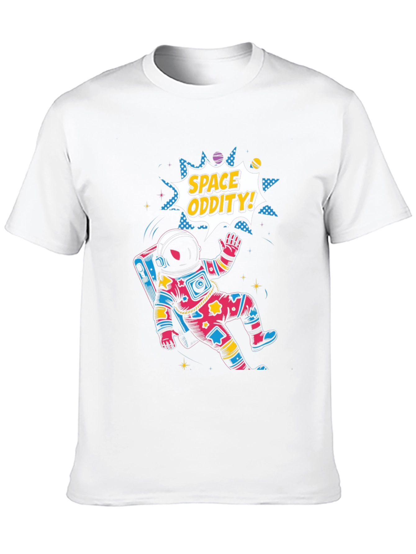 Space Oddity Graphic Tee - Black Cotton Blend