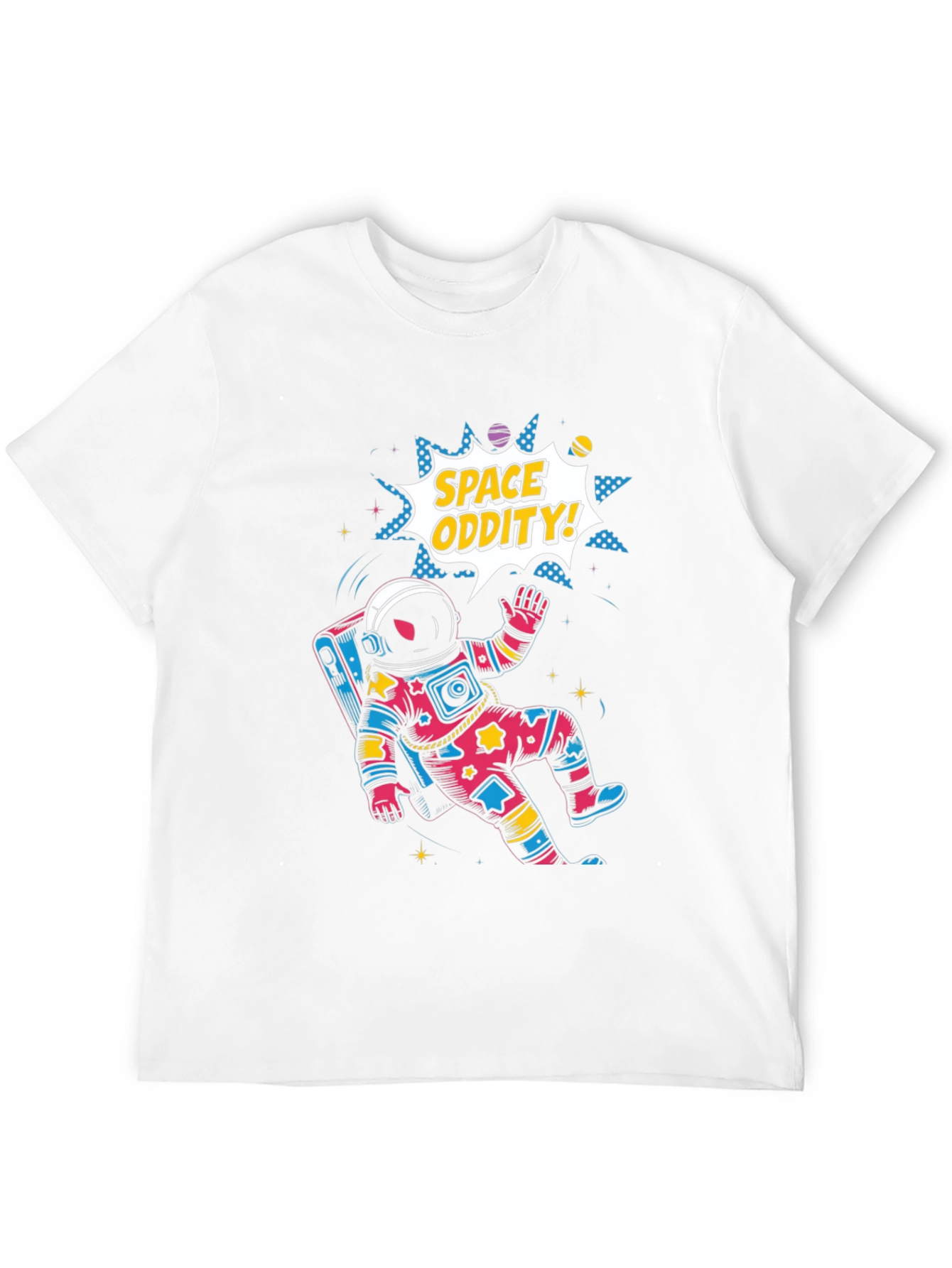 Space Oddity Graphic Tee - Black Cotton Blend