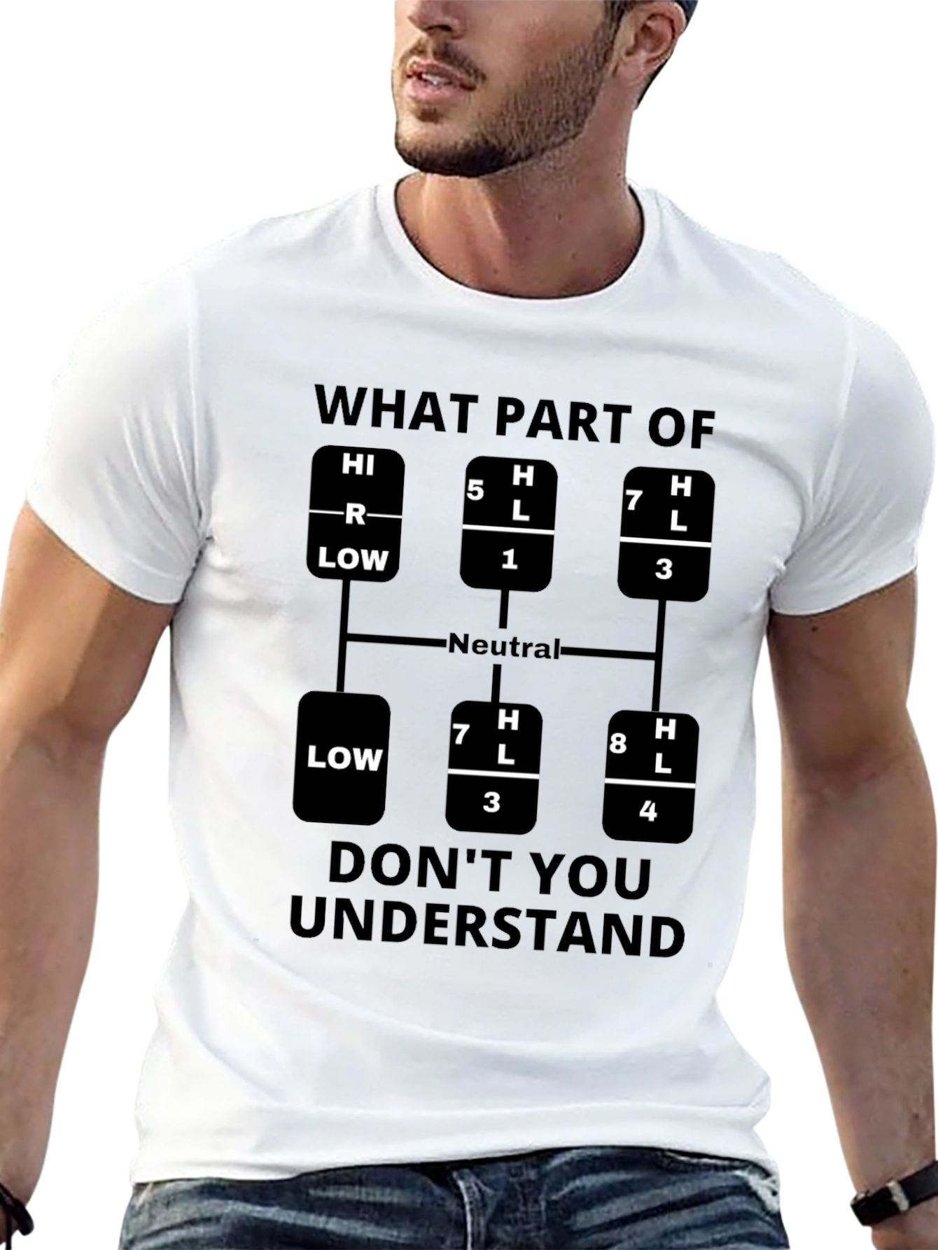 Trucker Gear Shift Pattern T-Shirt