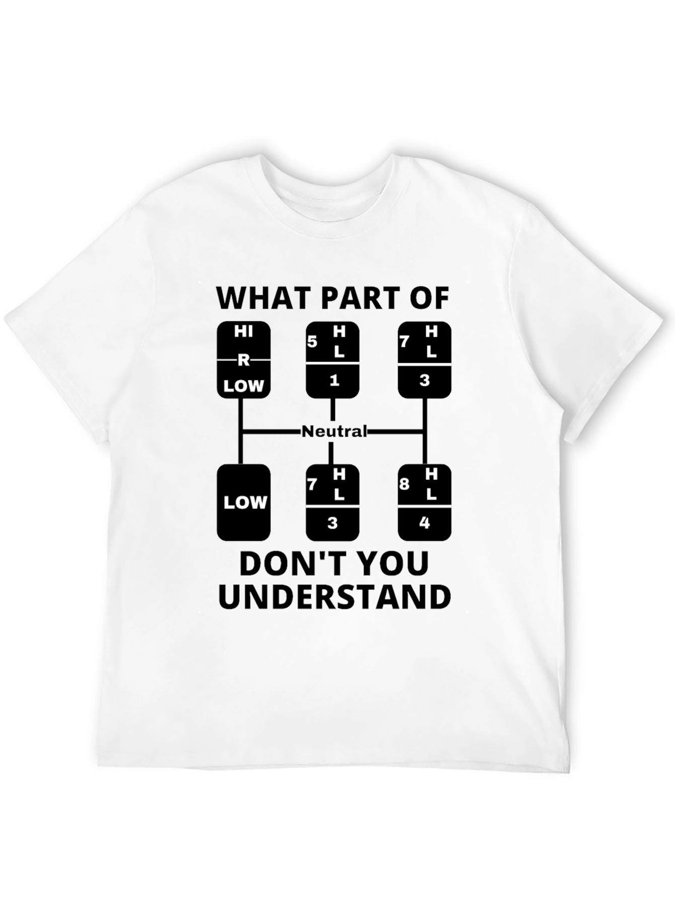 Trucker Gear Shift Pattern T-Shirt