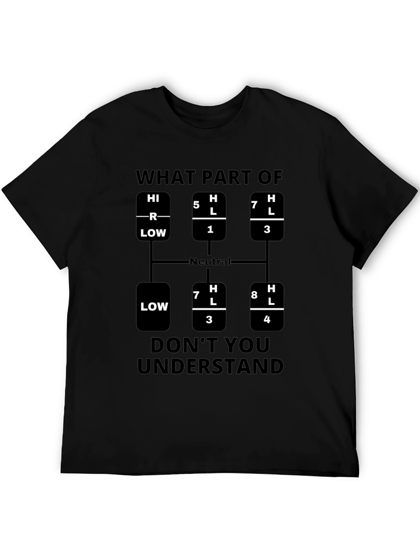 Trucker Gear Shift Pattern T-Shirt
