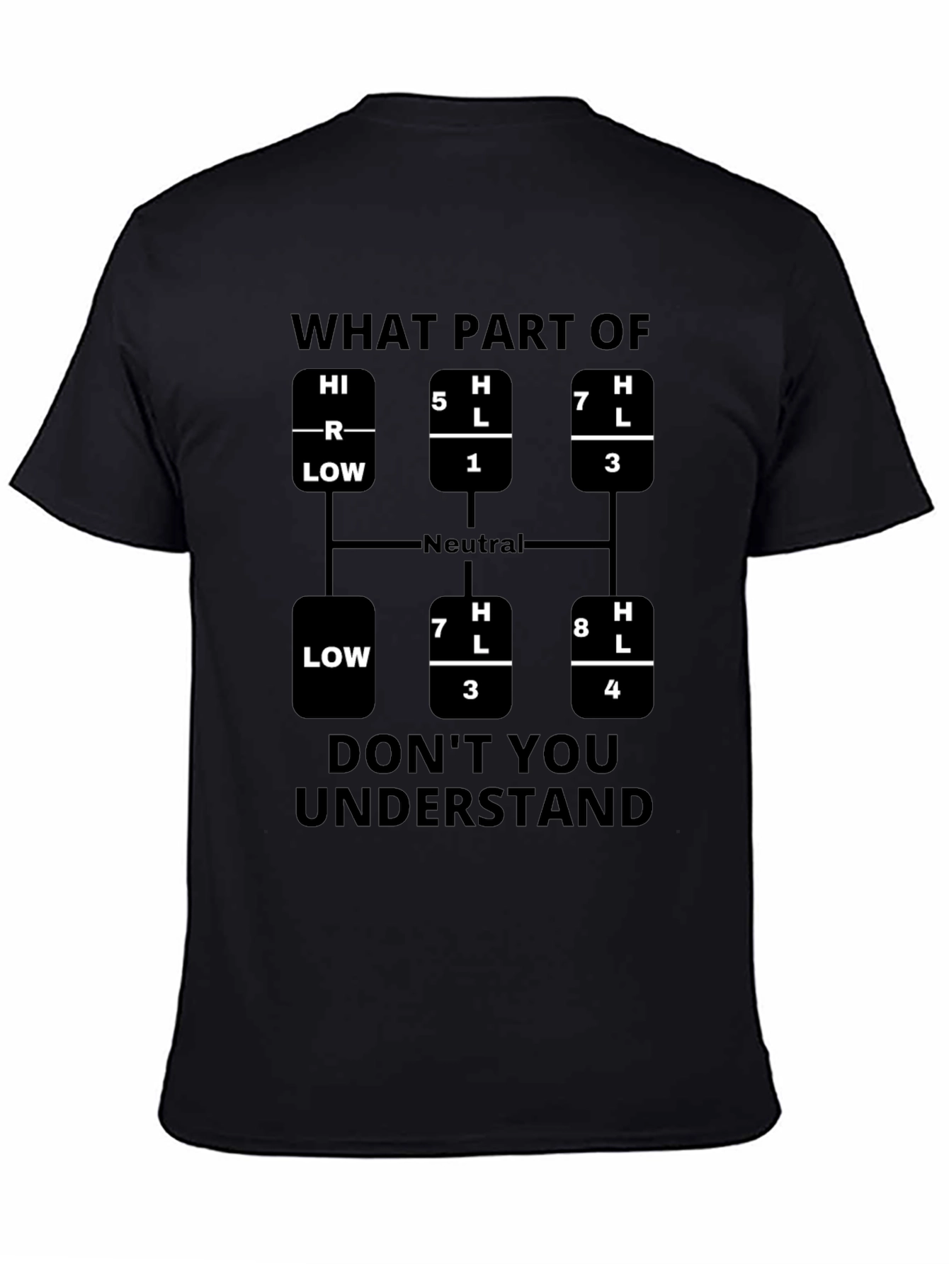 Trucker Gear Shift Pattern T-Shirt
