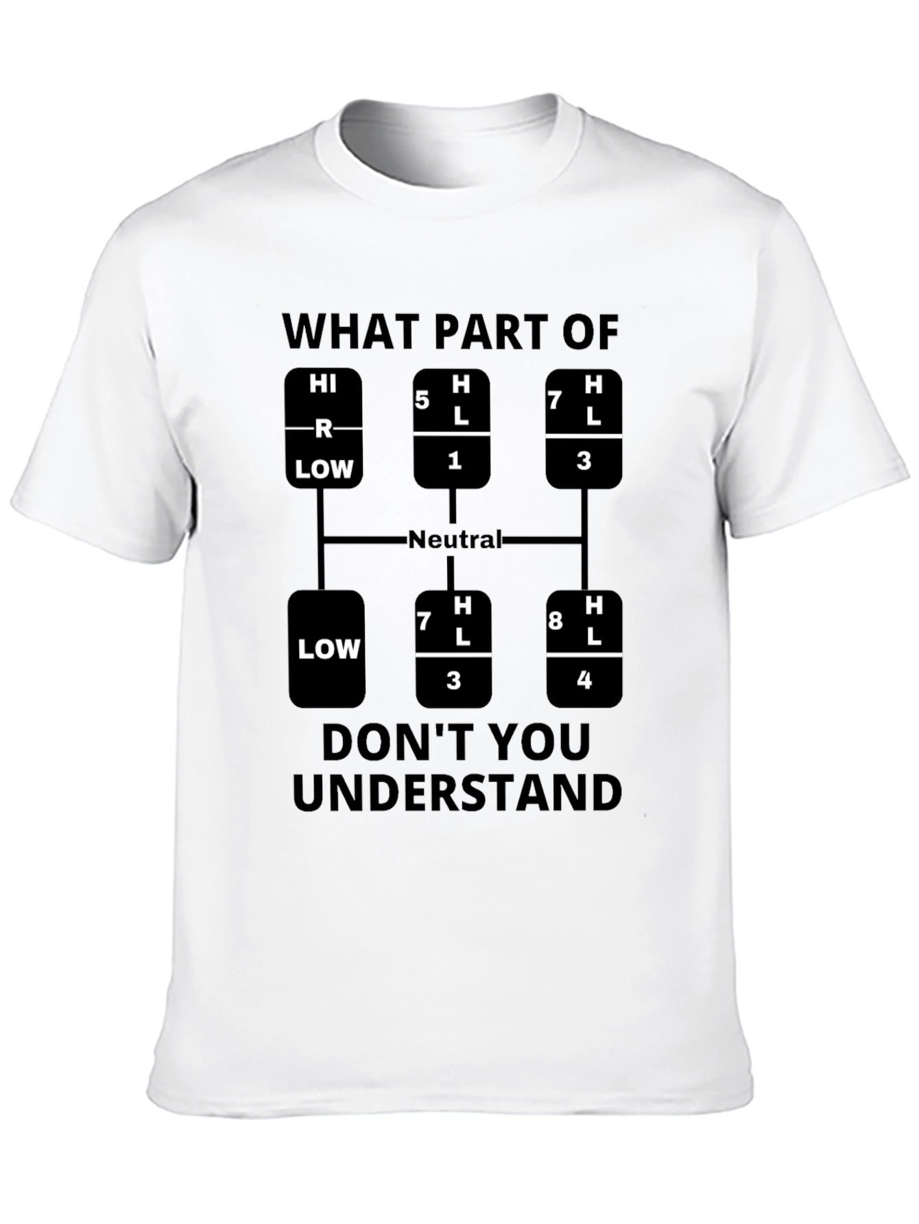 Trucker Gear Shift Pattern T-Shirt