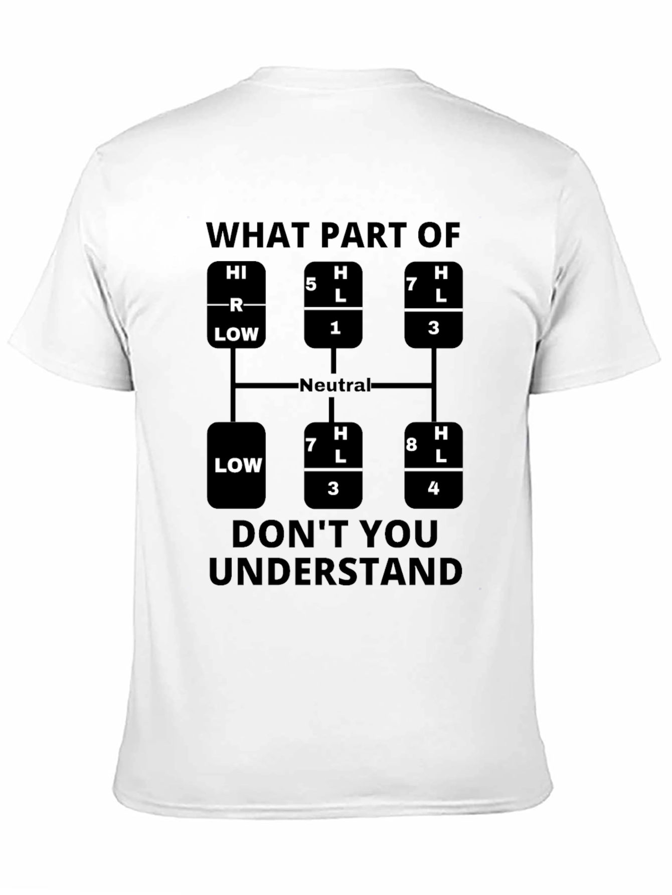 Trucker Gear Shift Pattern T-Shirt