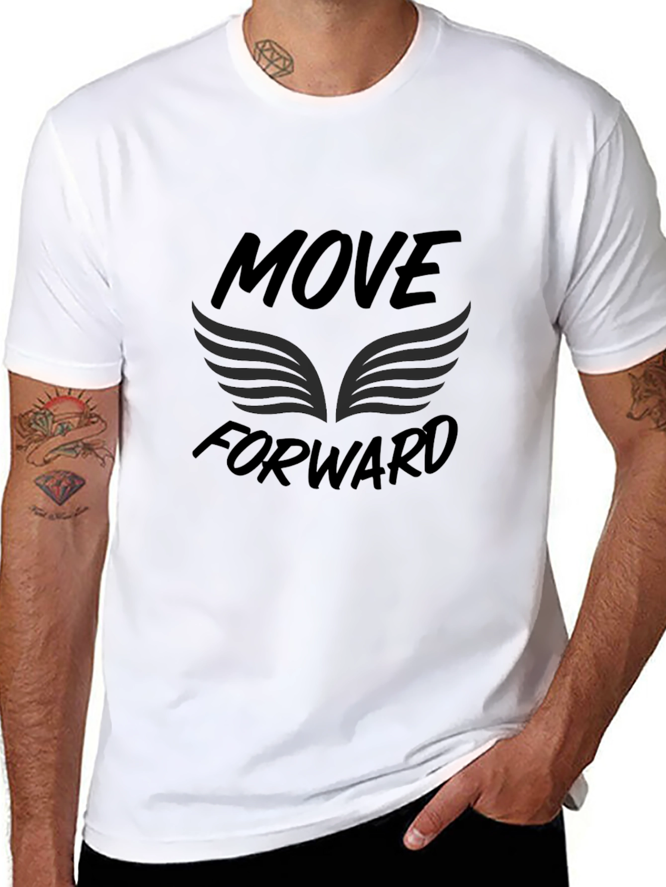 Move Forward Graphic Tee - Black