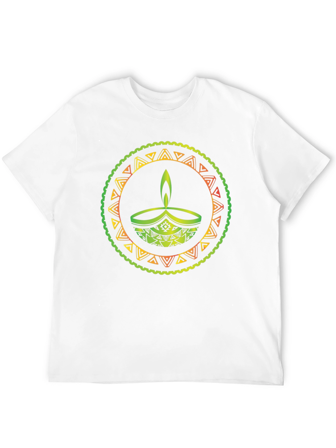 Diwali Lamp Graphic Tee - Black