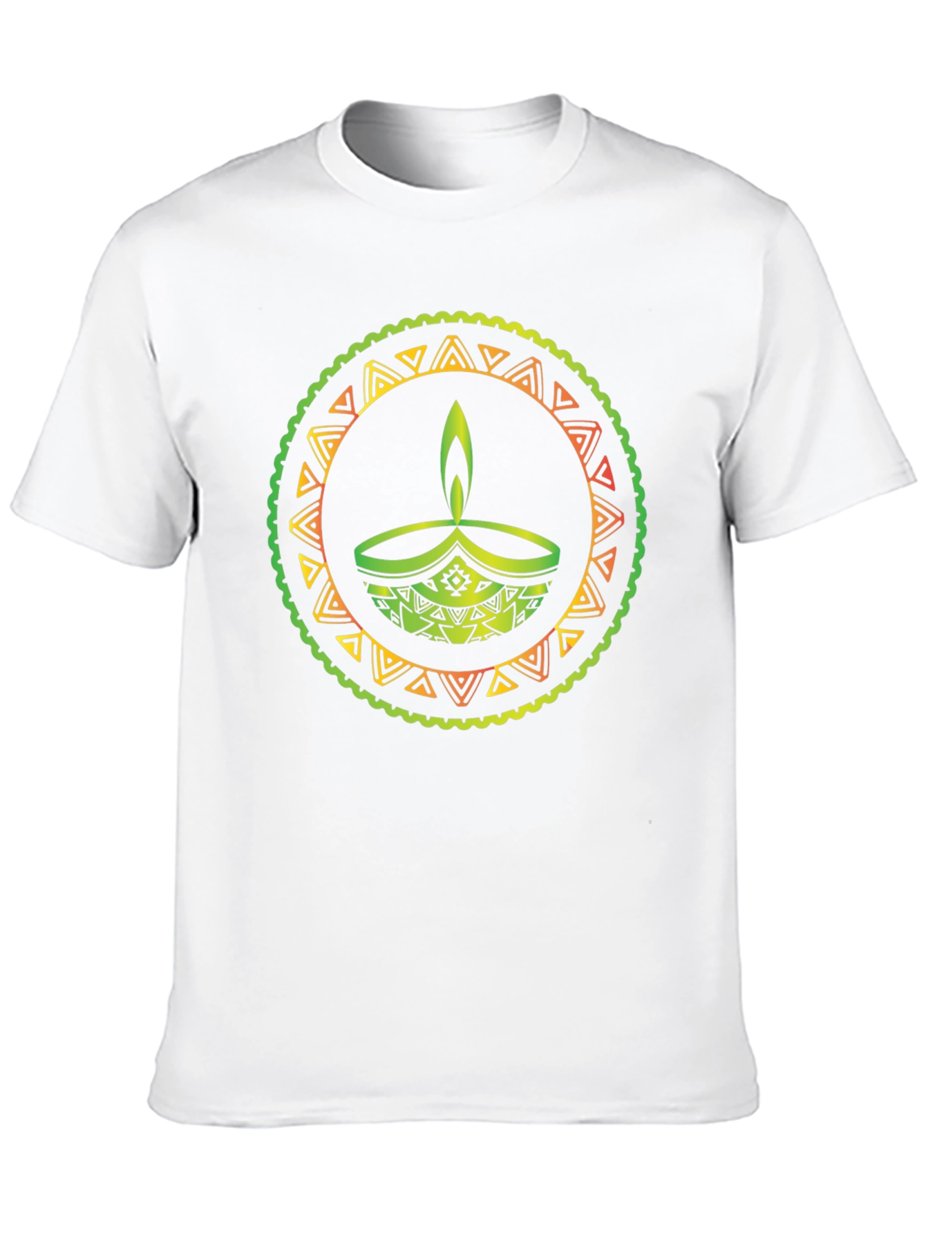 Diwali Lamp Graphic Tee - Black