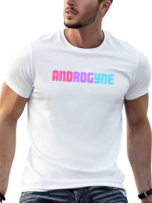 Androgyne Gradient Text Black T-Shirt