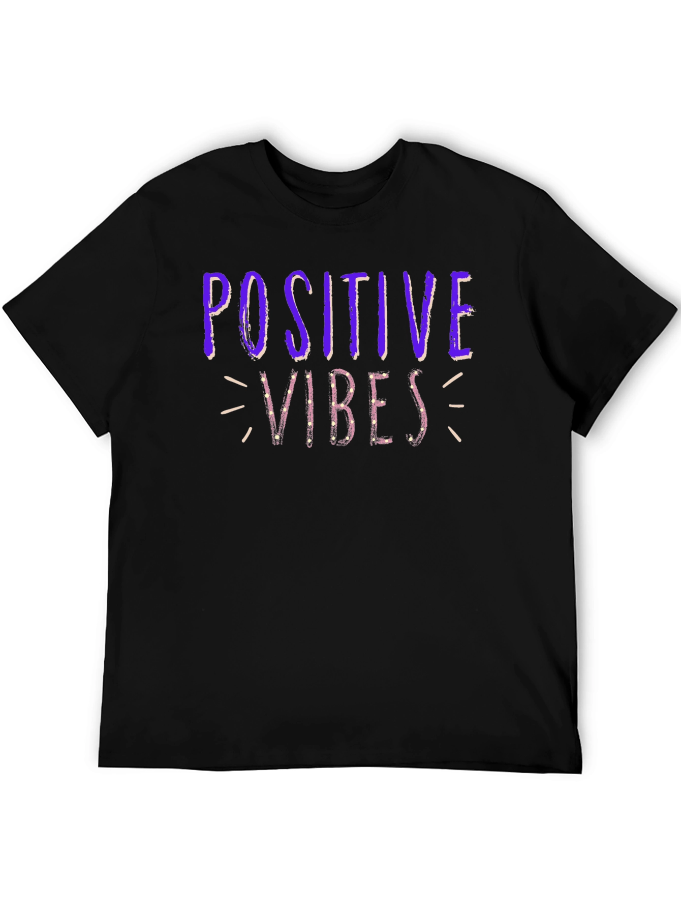 Positive Vibes Graphic T-Shirt - Black