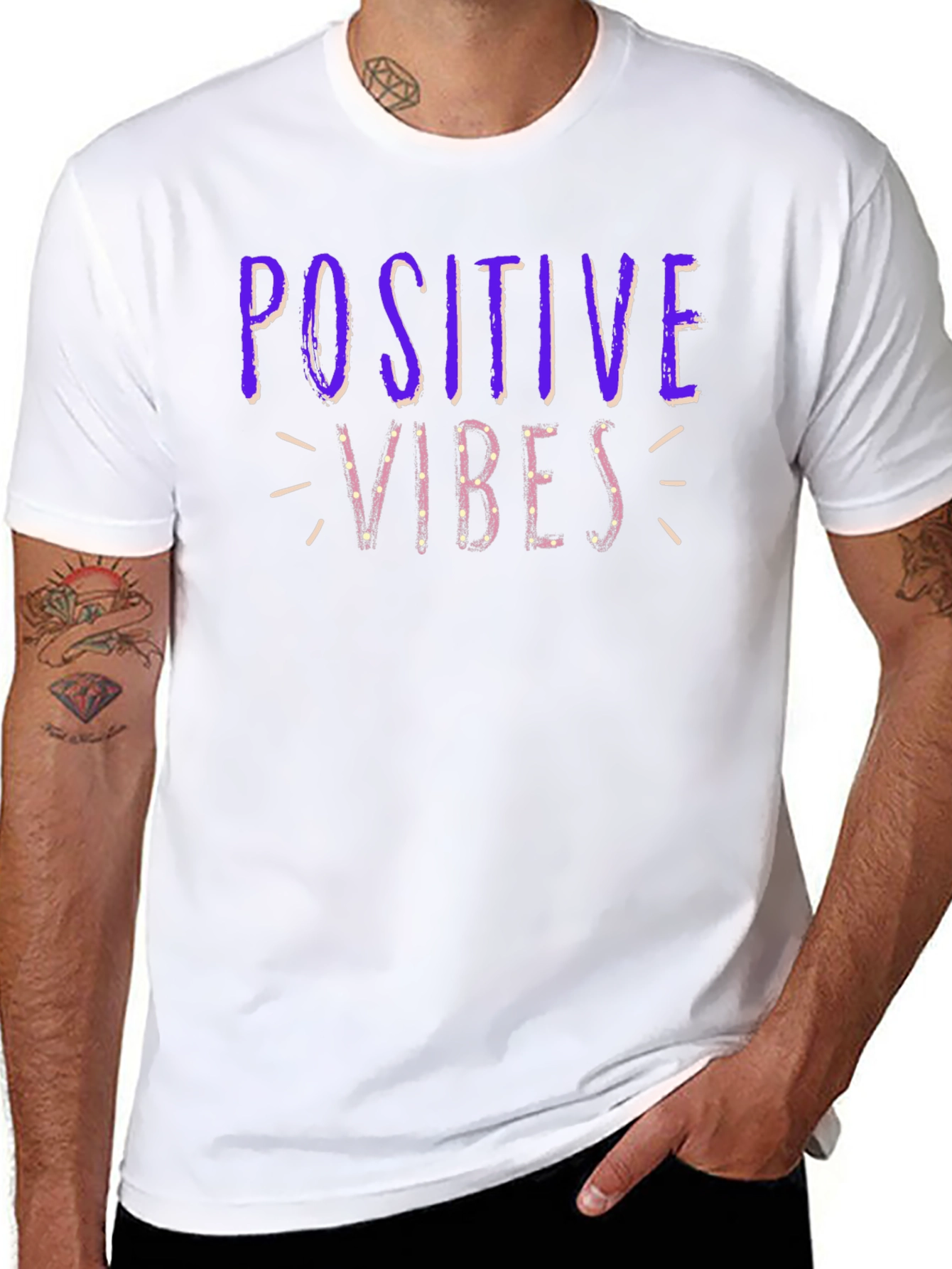 Positive Vibes Graphic T-Shirt - Black