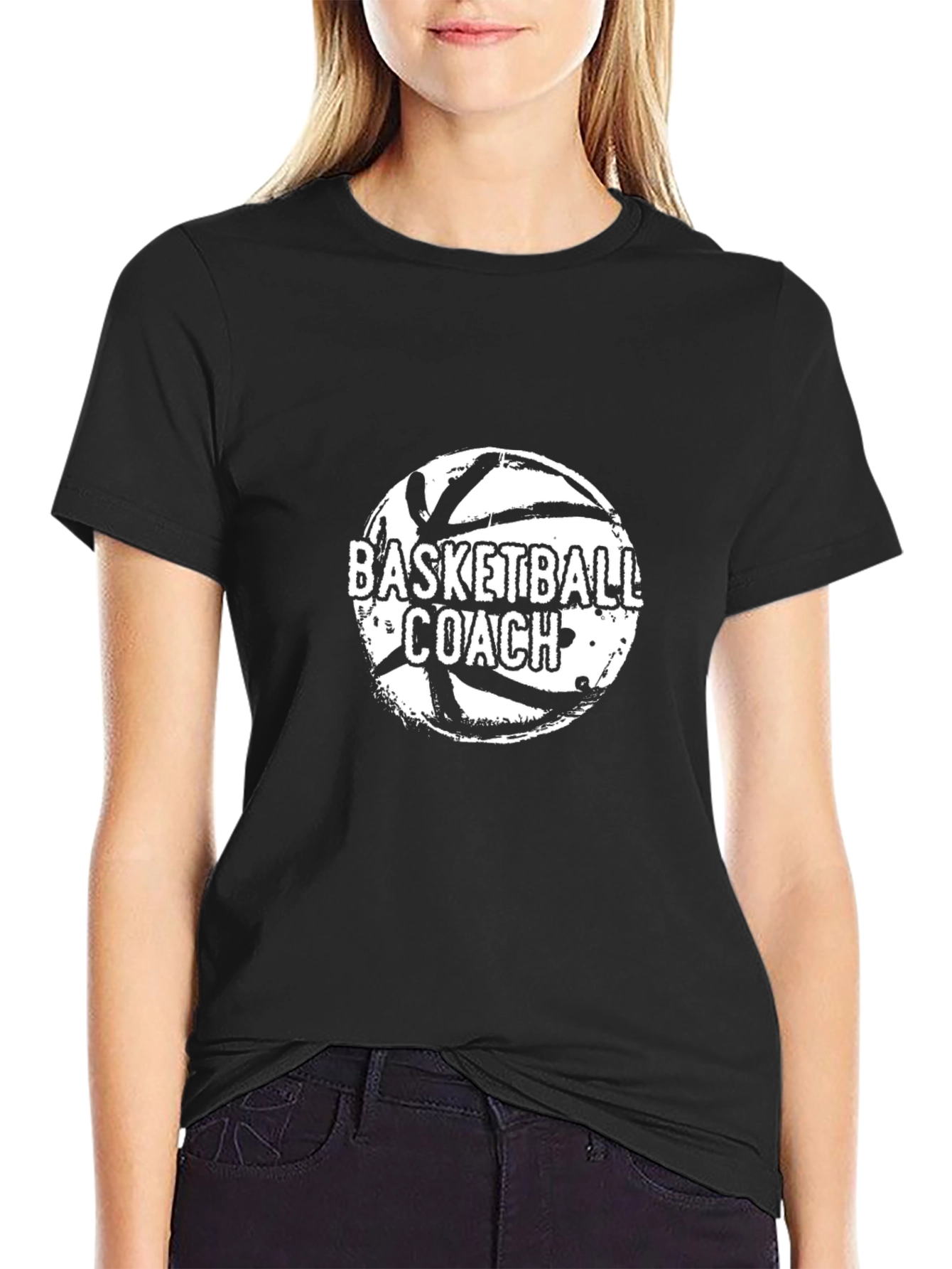 Basketball Coach T-Shirt - Black Graphic Tee