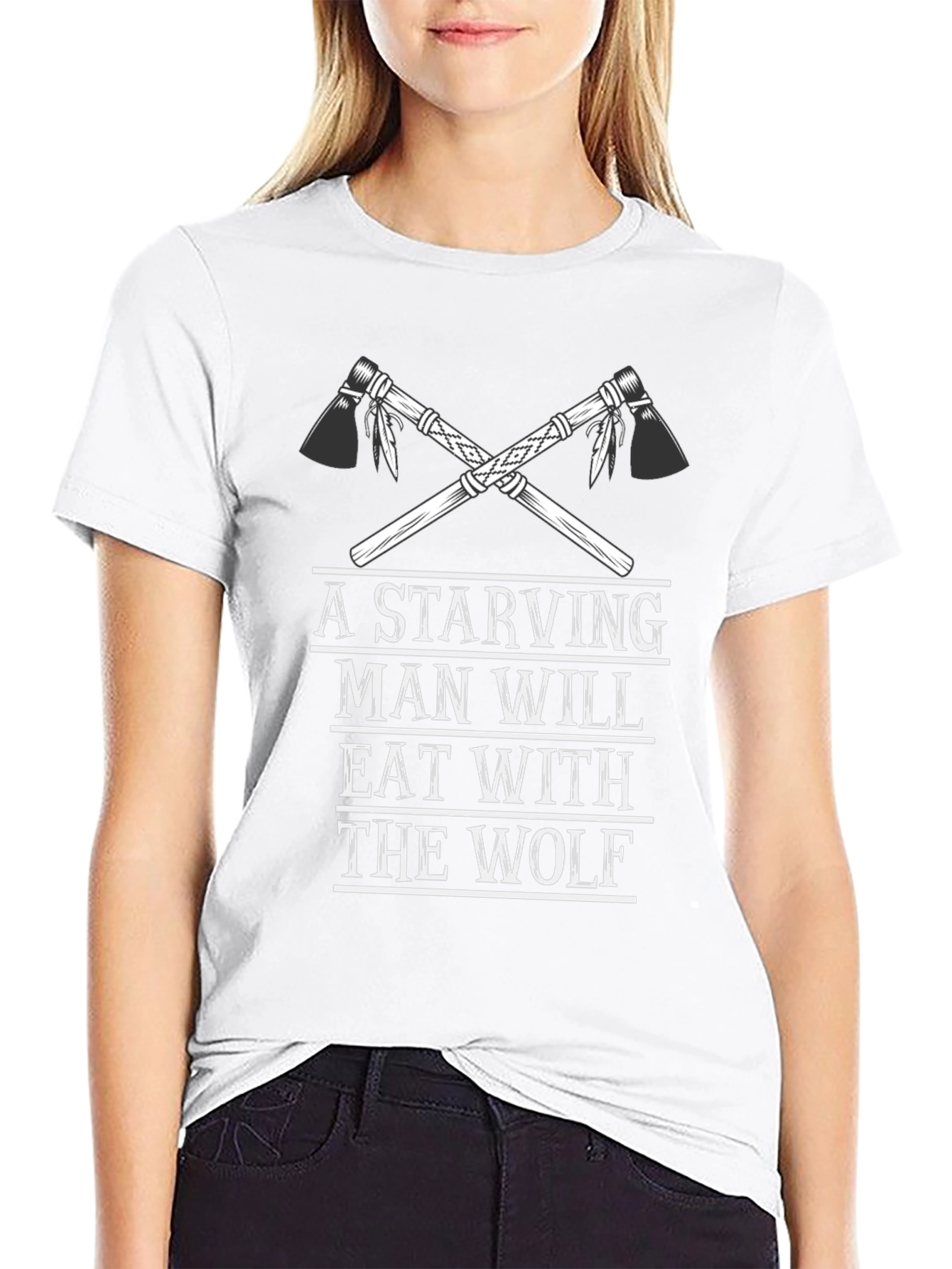 Starving Man Wolf Graphic Tee - Soft Cotton Blend