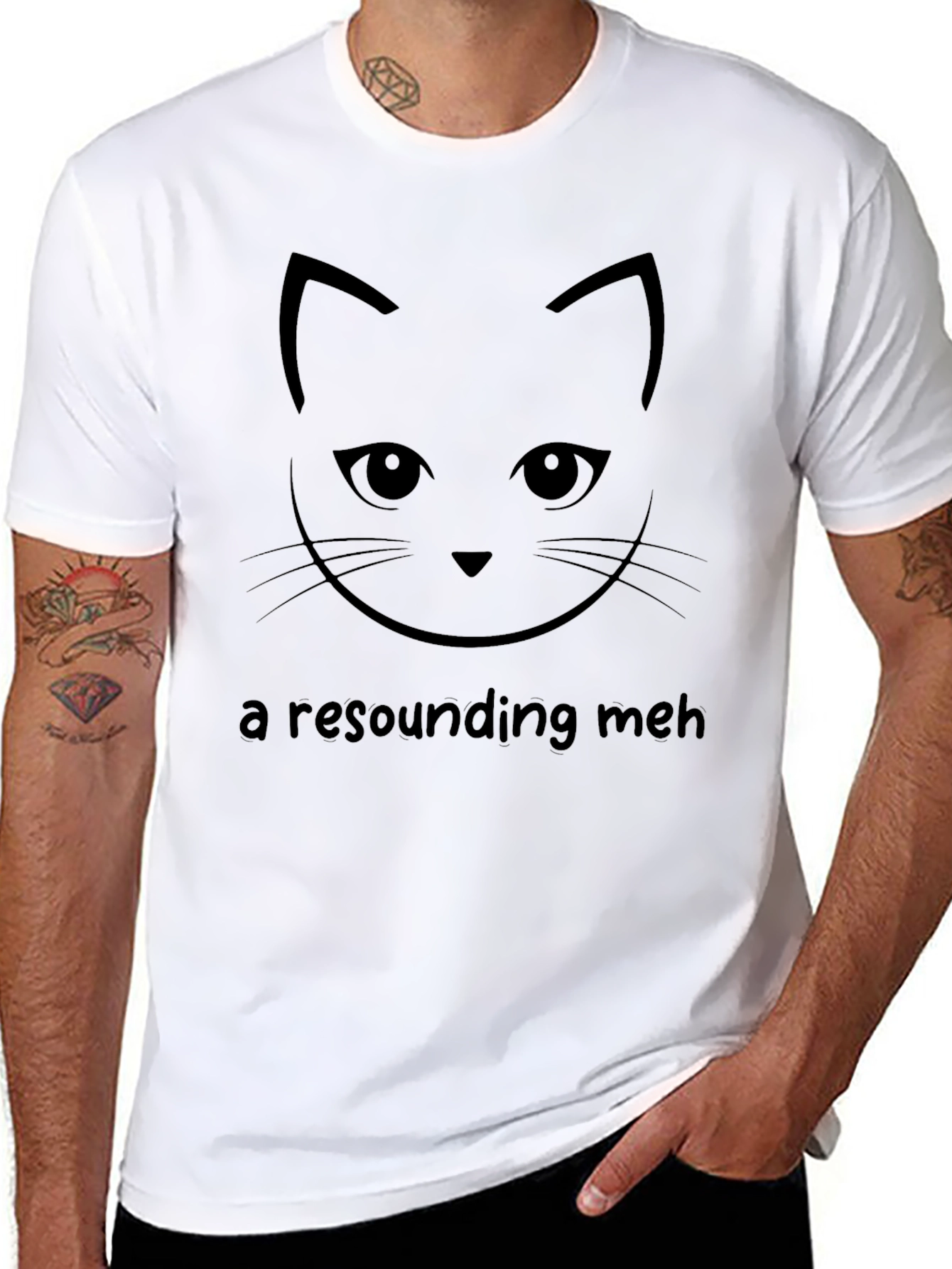 Cat Face Graphic T-Shirt - A Resounding Meh!