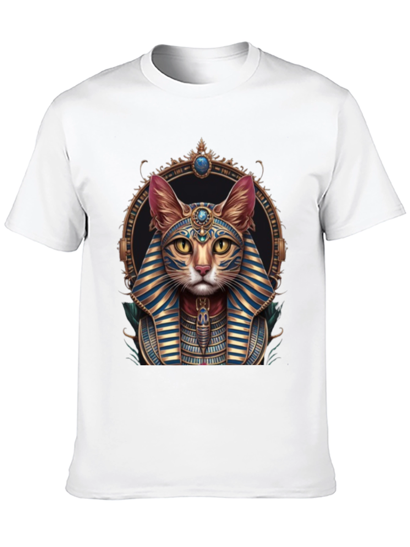 Egyptian Cat Pharaoh Graphic T-Shirt