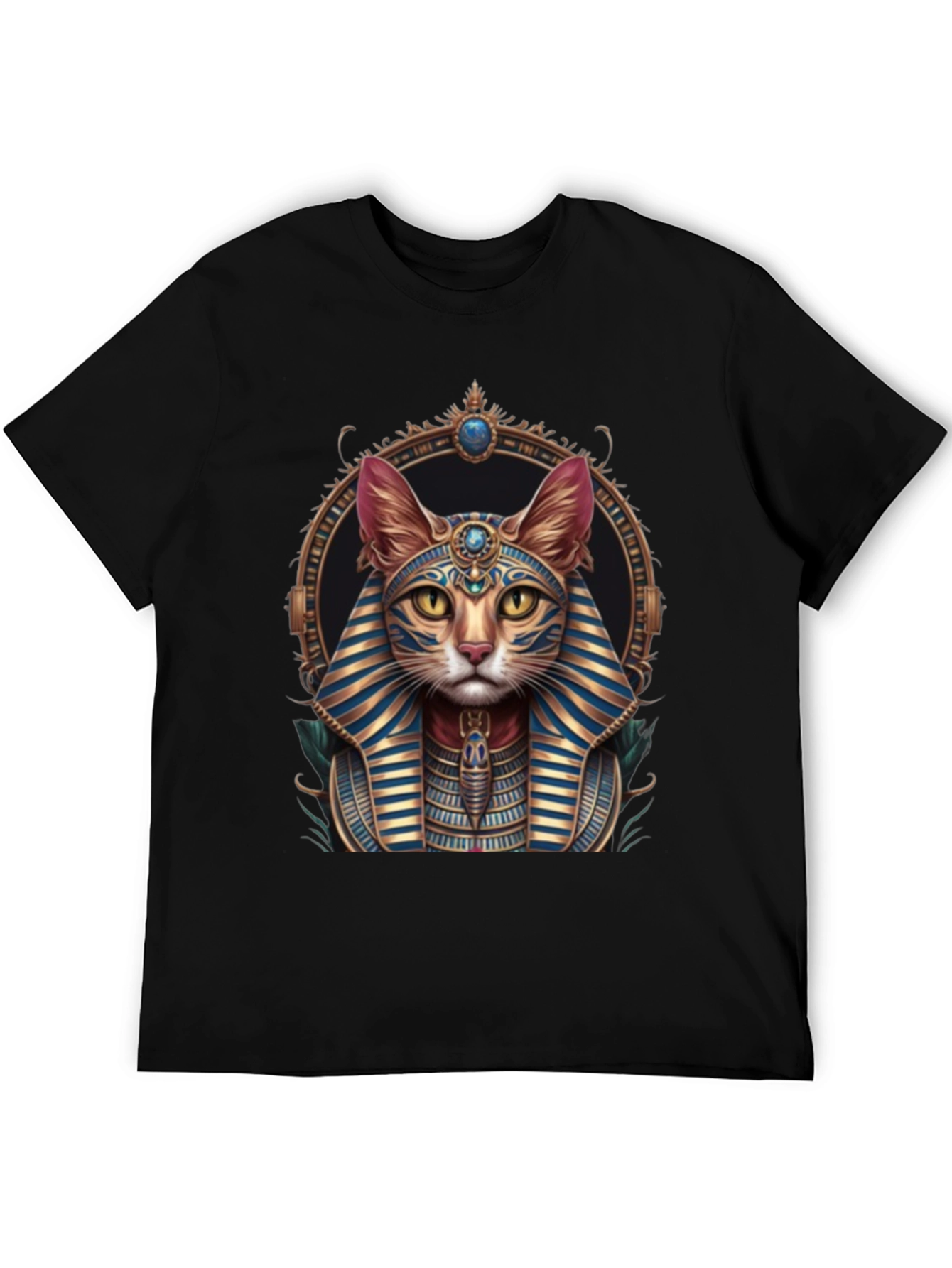 Egyptian Cat Pharaoh Graphic T-Shirt