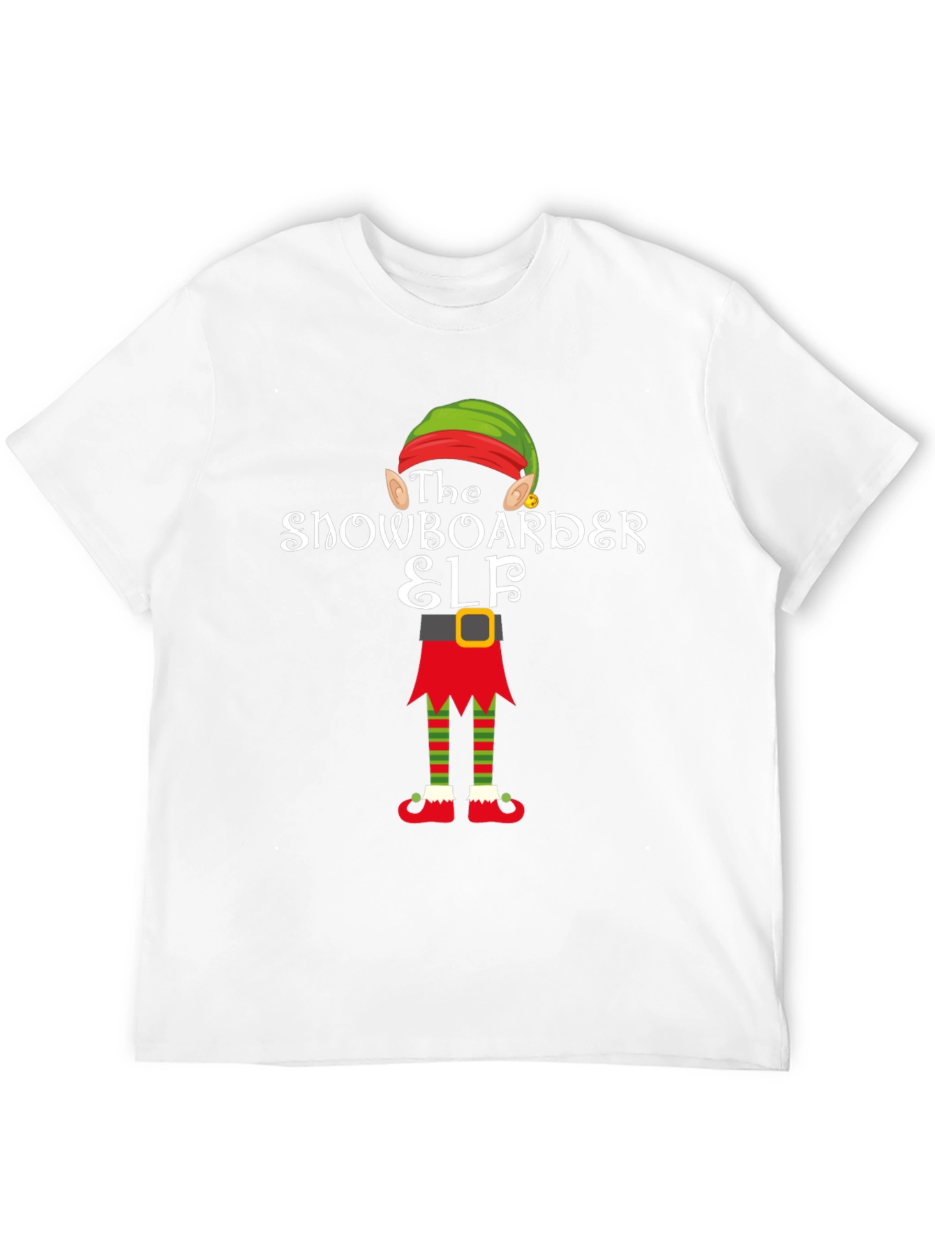 Snowboarder Elf Holiday Graphic Tee