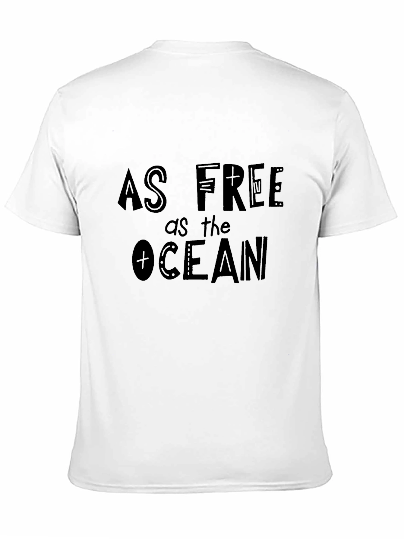 As Free as the Ocean Black T-Shirt