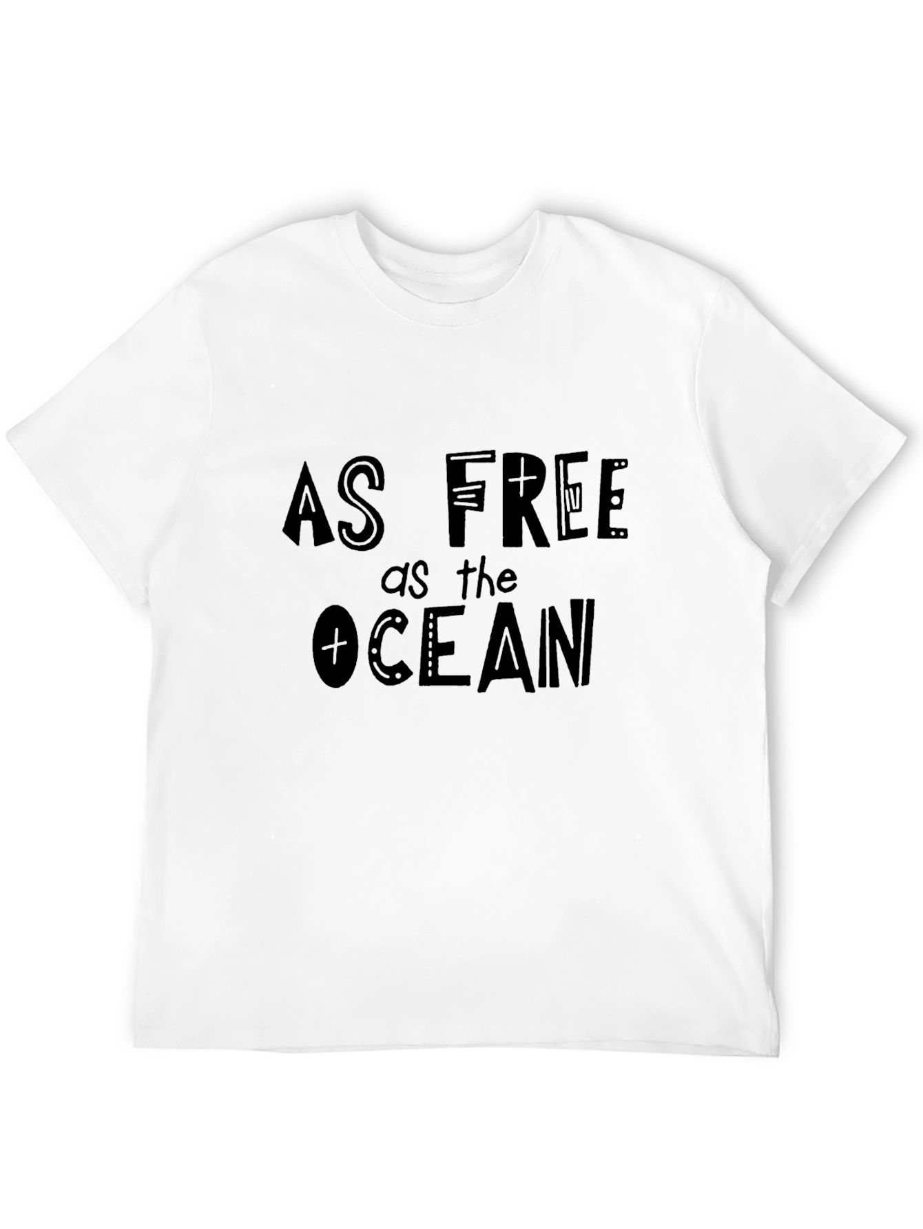 As Free as the Ocean Black T-Shirt