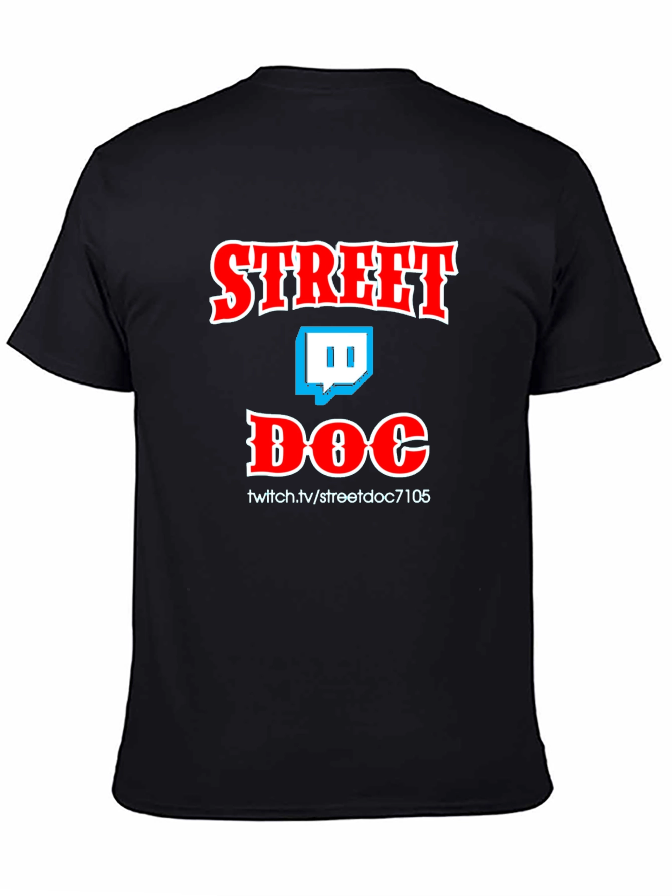 Street Doc Black T-Shirt Twitch Streamer Graphic Tee