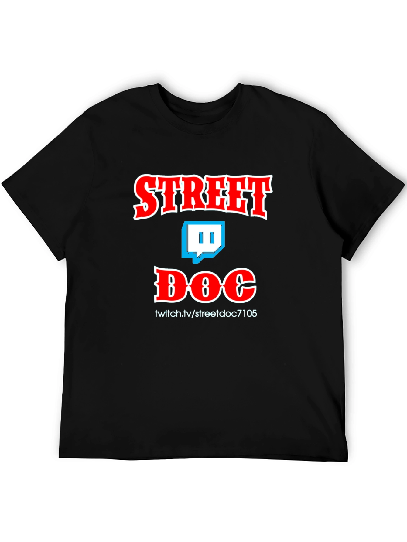 Street Doc Black T-Shirt Twitch Streamer Graphic Tee