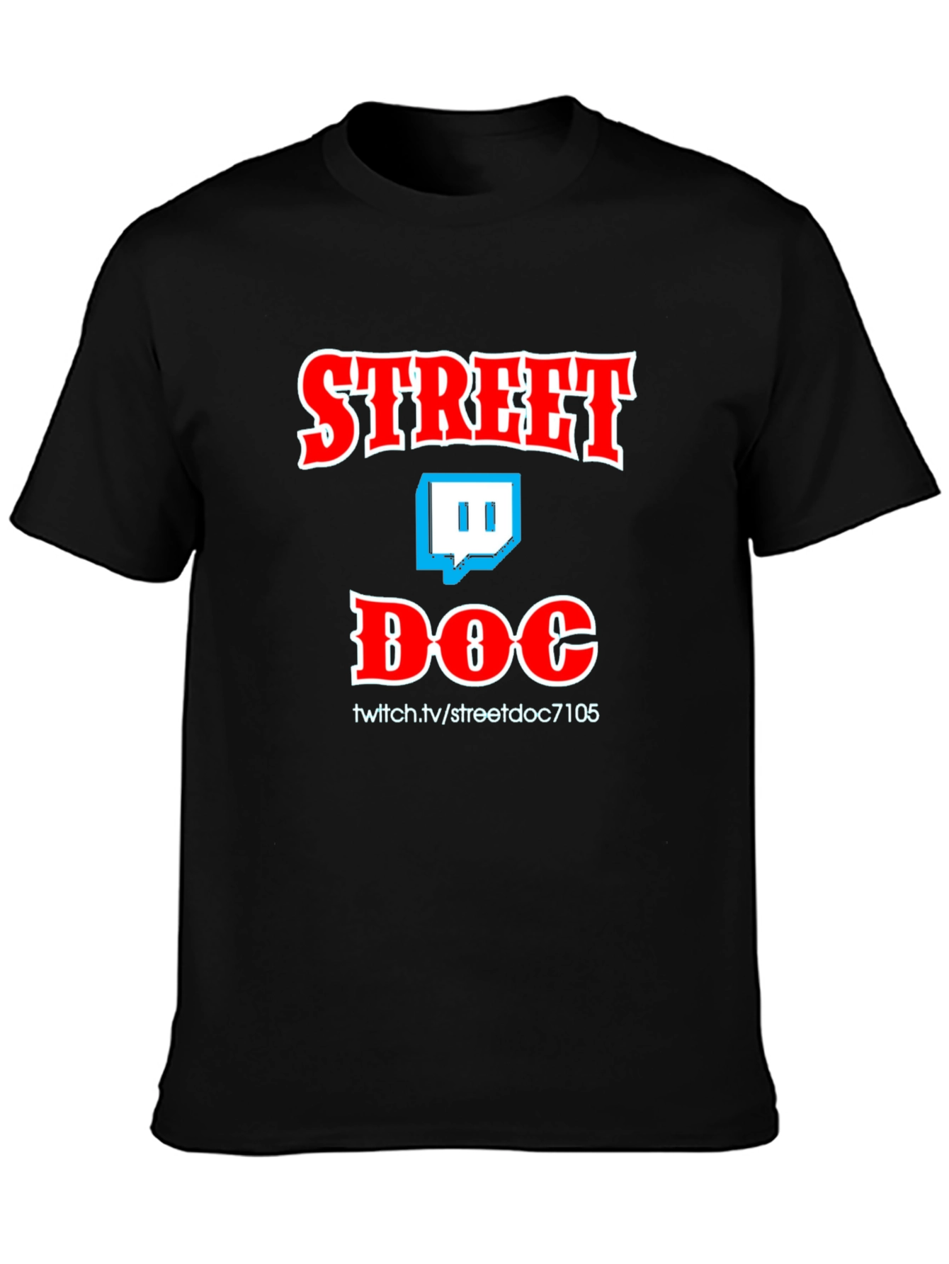 Street Doc Black T-Shirt Twitch Streamer Graphic Tee