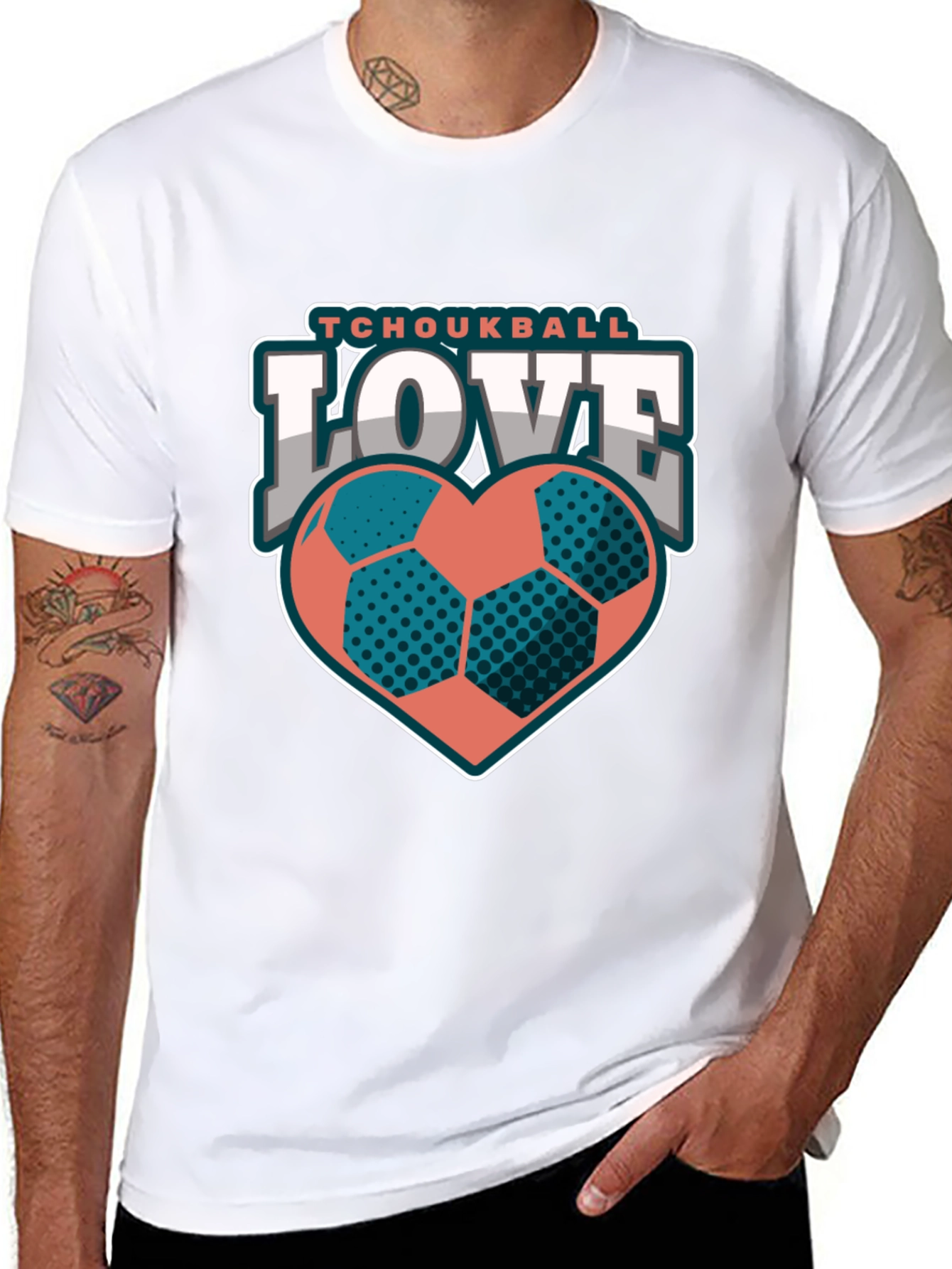 Tchoukball Love Heart Graphic T-Shirt
