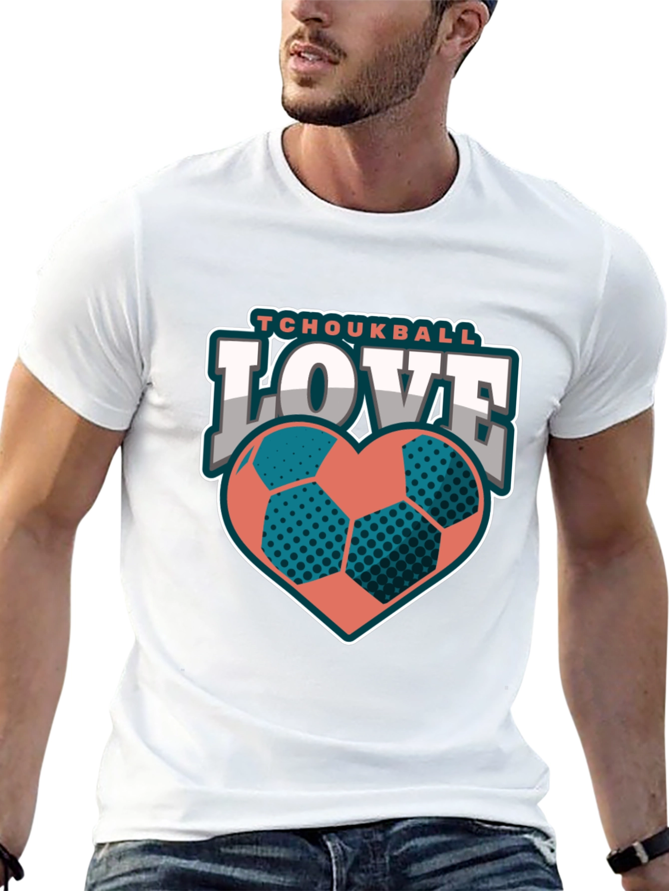 Tchoukball Love Heart Graphic T-Shirt