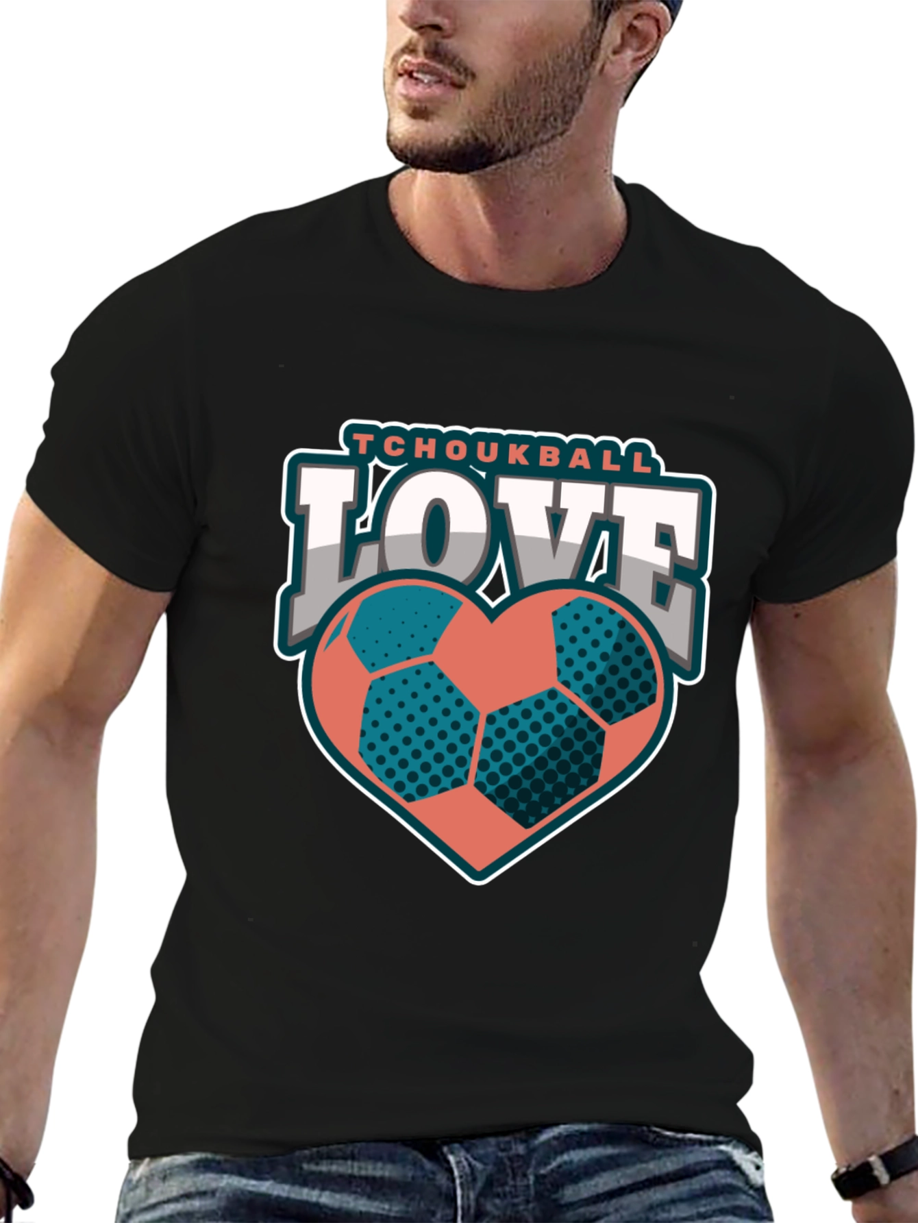Tchoukball Love Heart Graphic T-Shirt